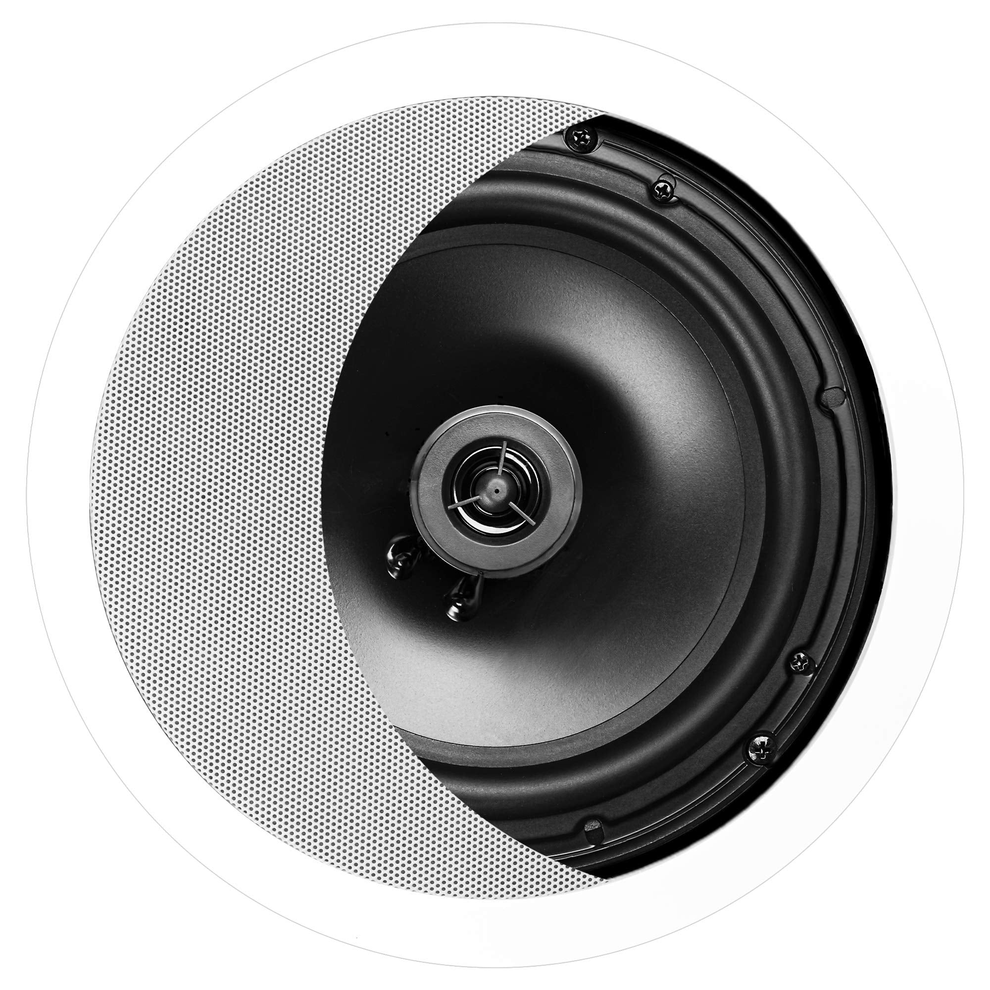 Osd 8'' In Ceiling Stereo Speaker Pair 140W 2 Way, Pivoting Tweeter, Paintable Grille Ice800