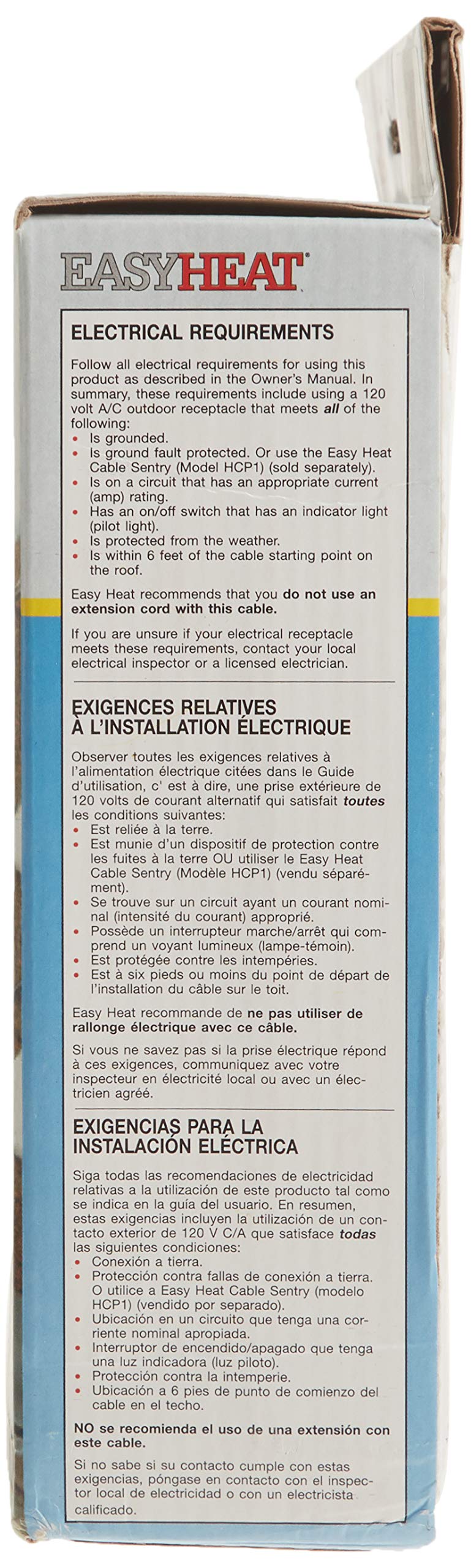 Easy Heat Adks 100 20 Foot Roof Snow De Icing Kit