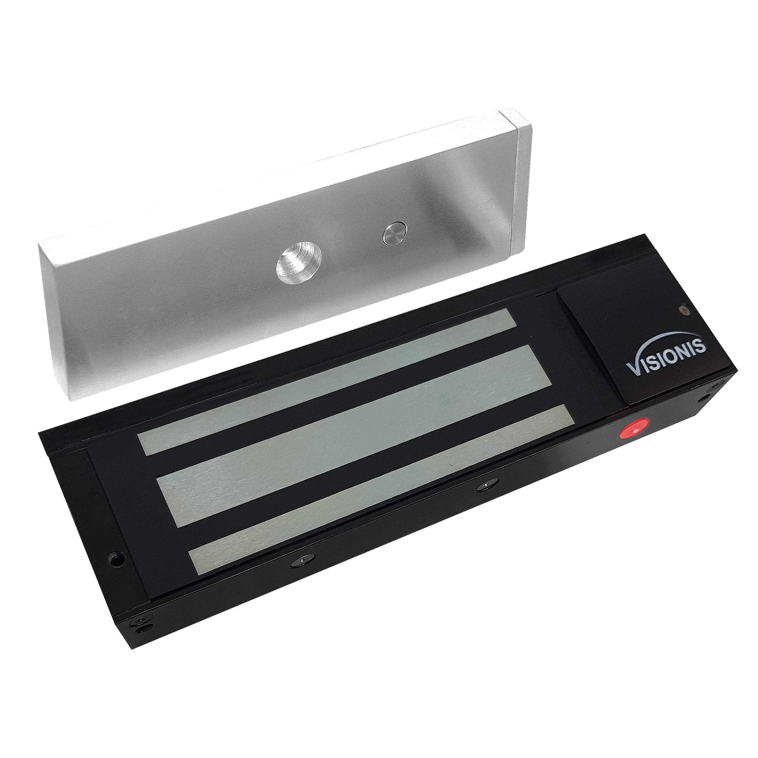 Visionis Vs Visml1200Led Bl Indoor 1200Lbs Black Electromagnetic Lock With Led Sensor For Door Access Control