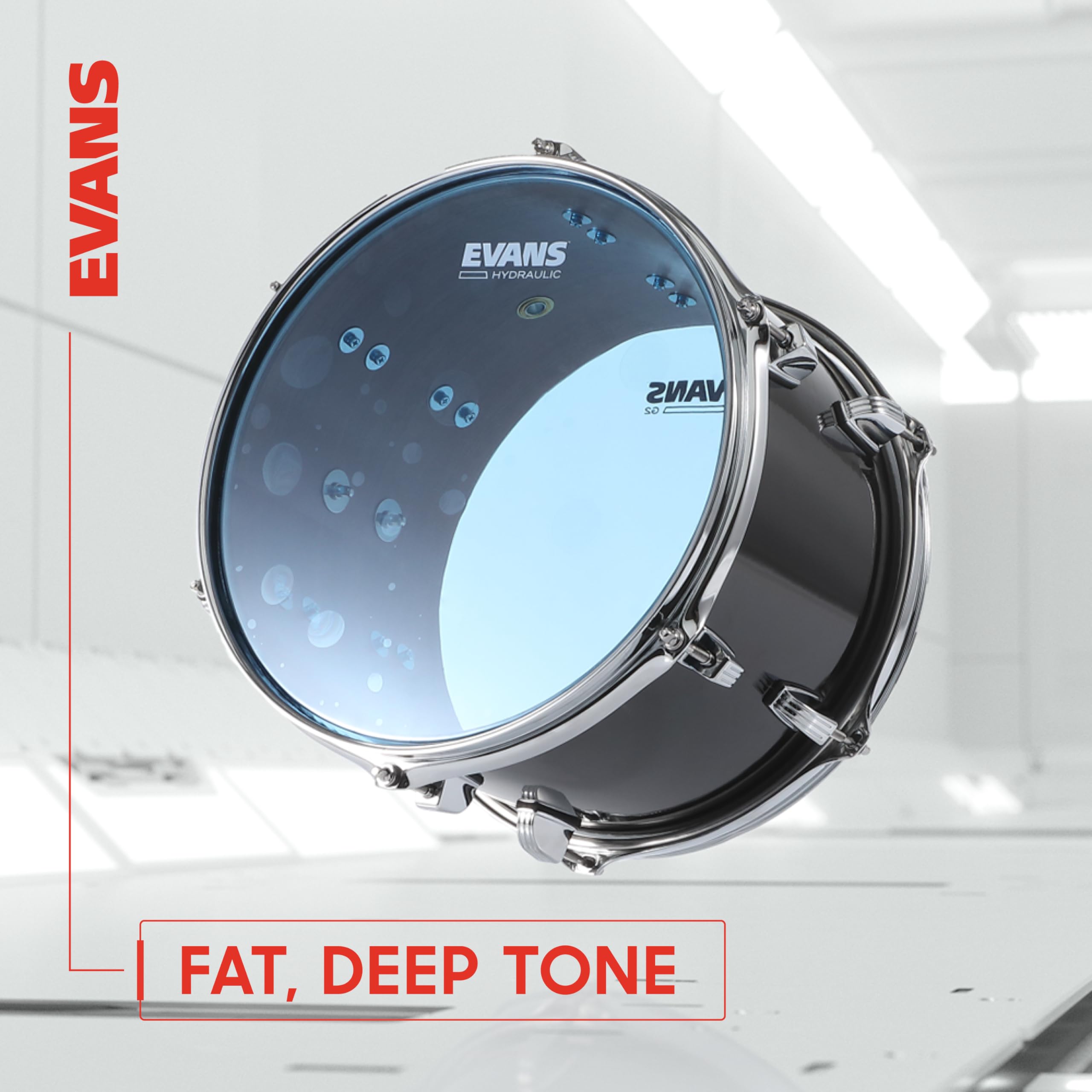 Evans Hydraulic Drum Heads   Tt14Hb   Drum Head With Layer Of Oil   Supresses Unwanted Overtones   Ideal For Rock, Metal, & Funk