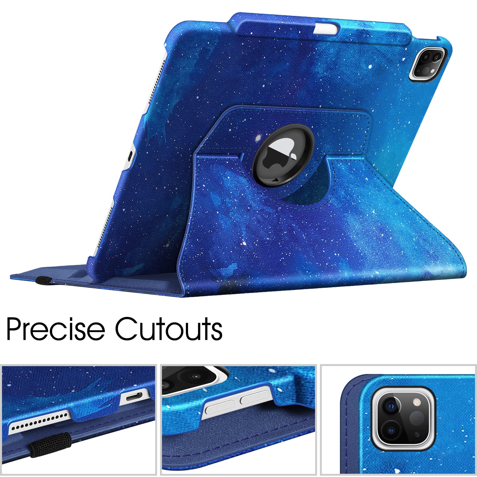 Fintie Rotating Case For Ipad Pro 12.9 Inch 6Th Generation 2022 360 Degree Swiveling Protective Cover With Pencil Holder, Auto S