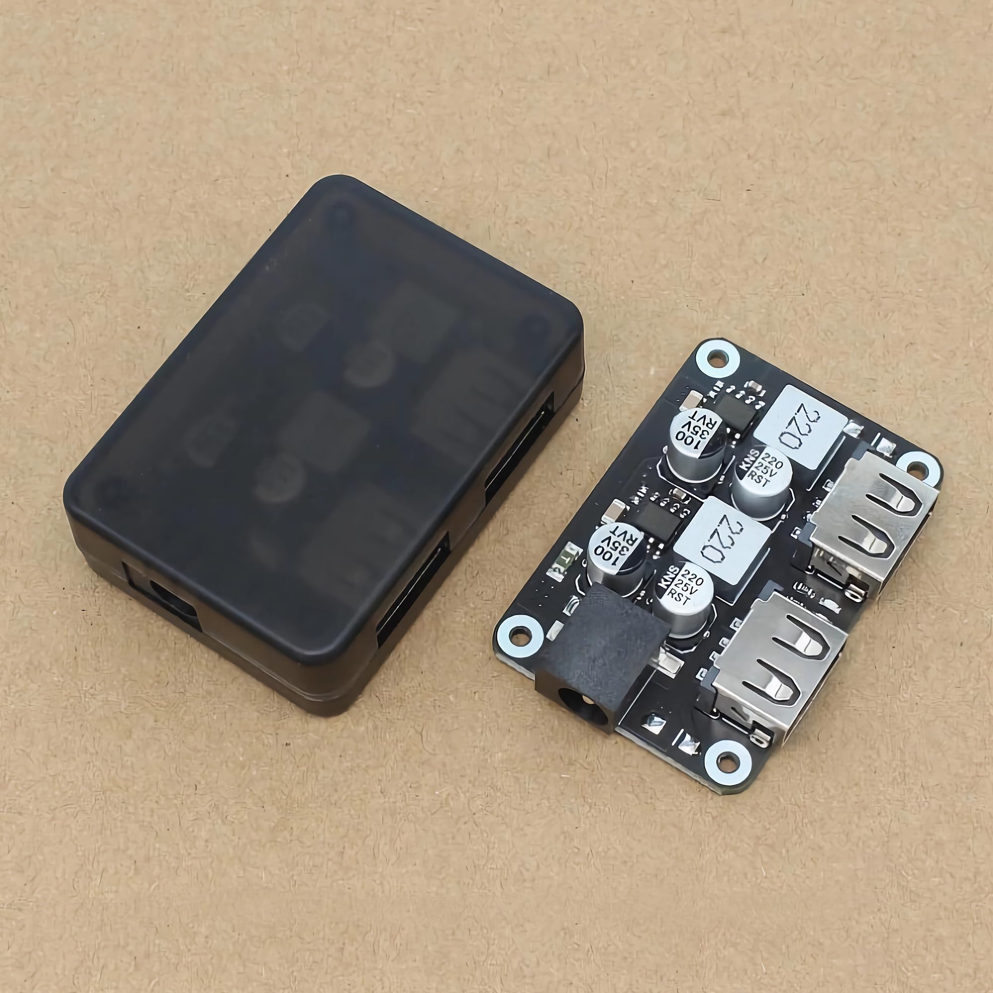 Rptcotu Dc12V To 5V Dc Usb Buck Converter, 2 Usb Port Fast Charger Board Auto Power Supply Adapter Dc-Dc 6-30V 2.5A 12V 24V To 5