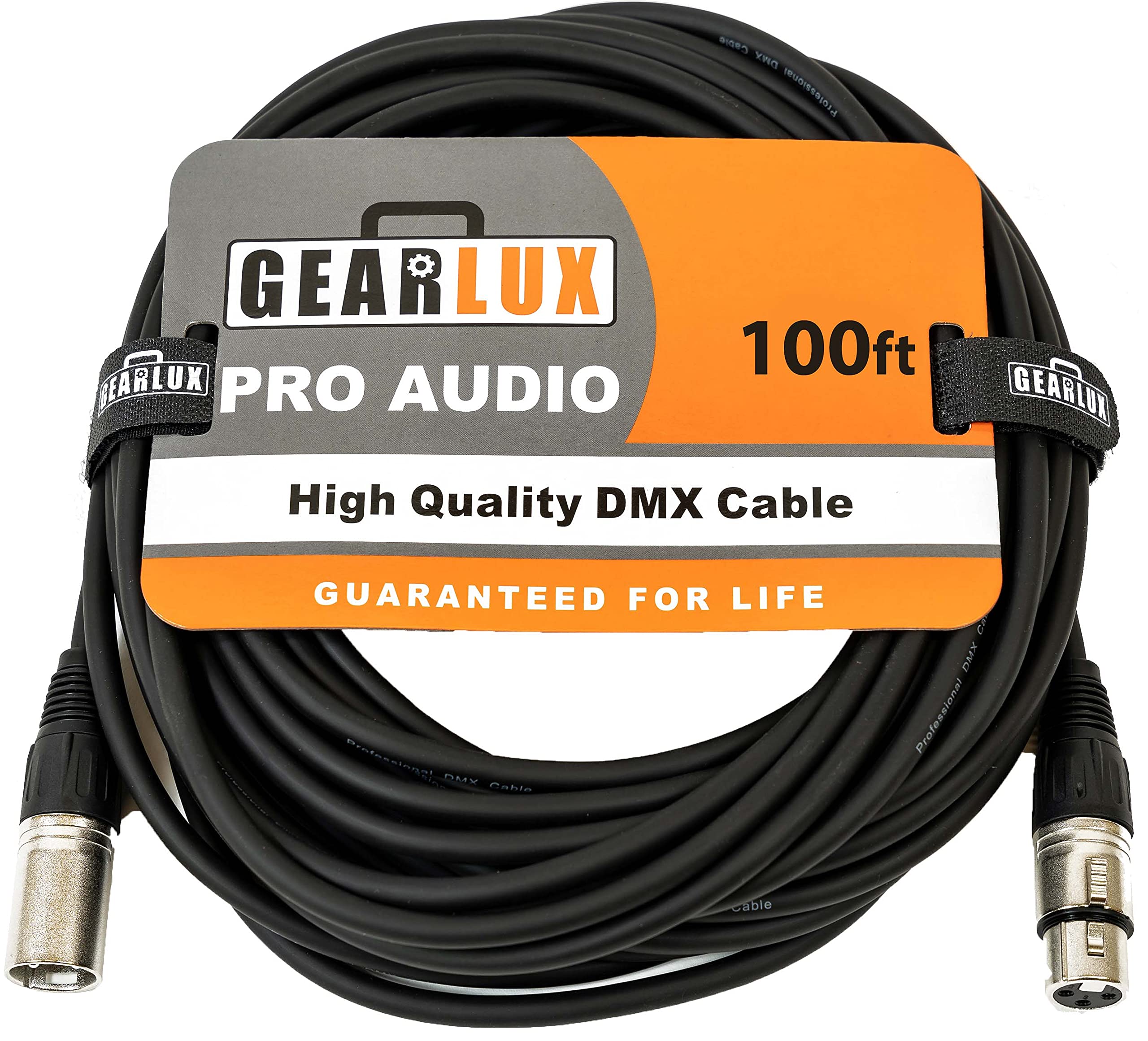 Gearlux Dmx Cable 100Ft 3 Pin Male To Female   4 Pack