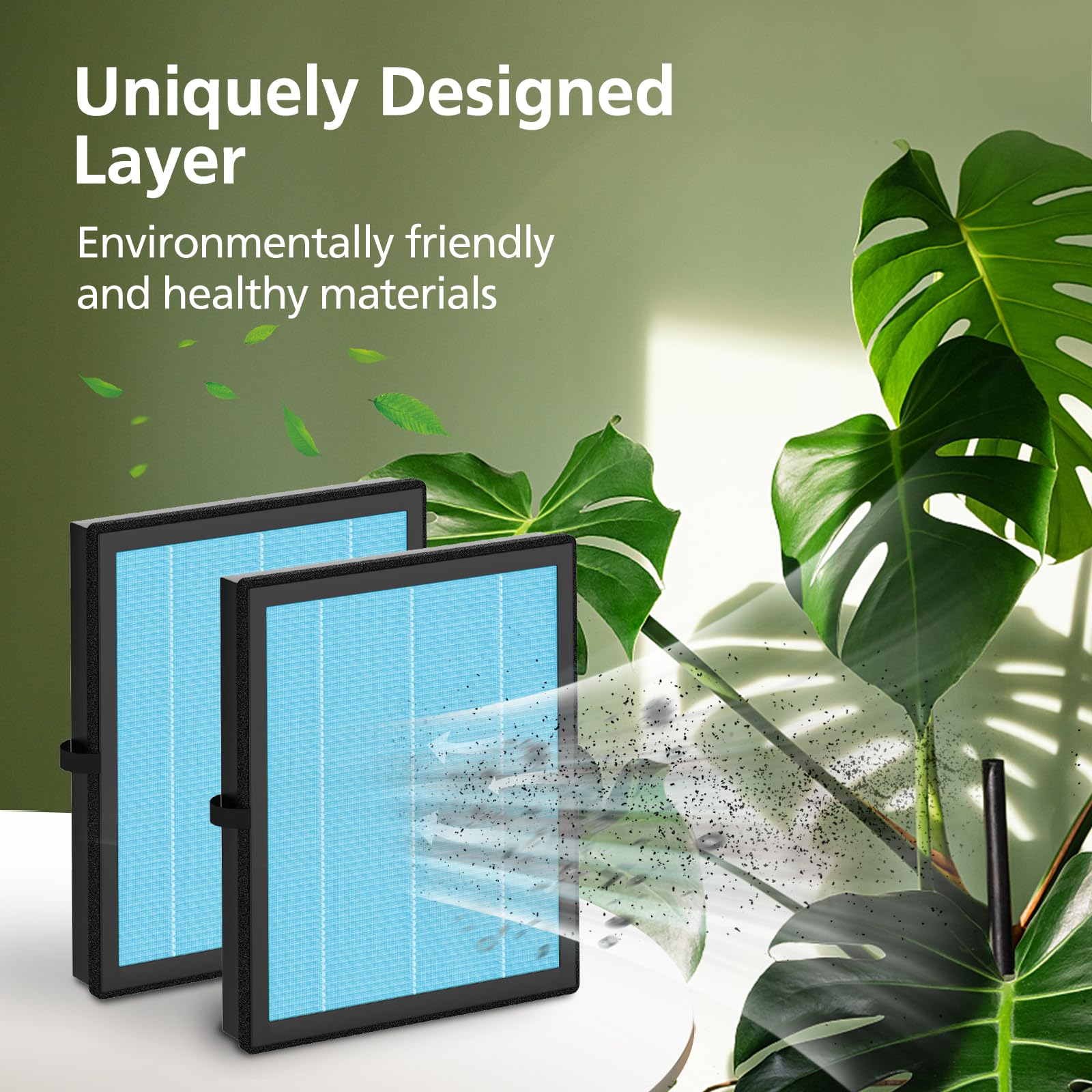 Mk04 Mg04Jh Replacement Filters   Compatible With Aroeve Mk04 Mg04Jh Air Purifier H13 True Hepa Filter, Part No. Mk04Lx, 2 Pack