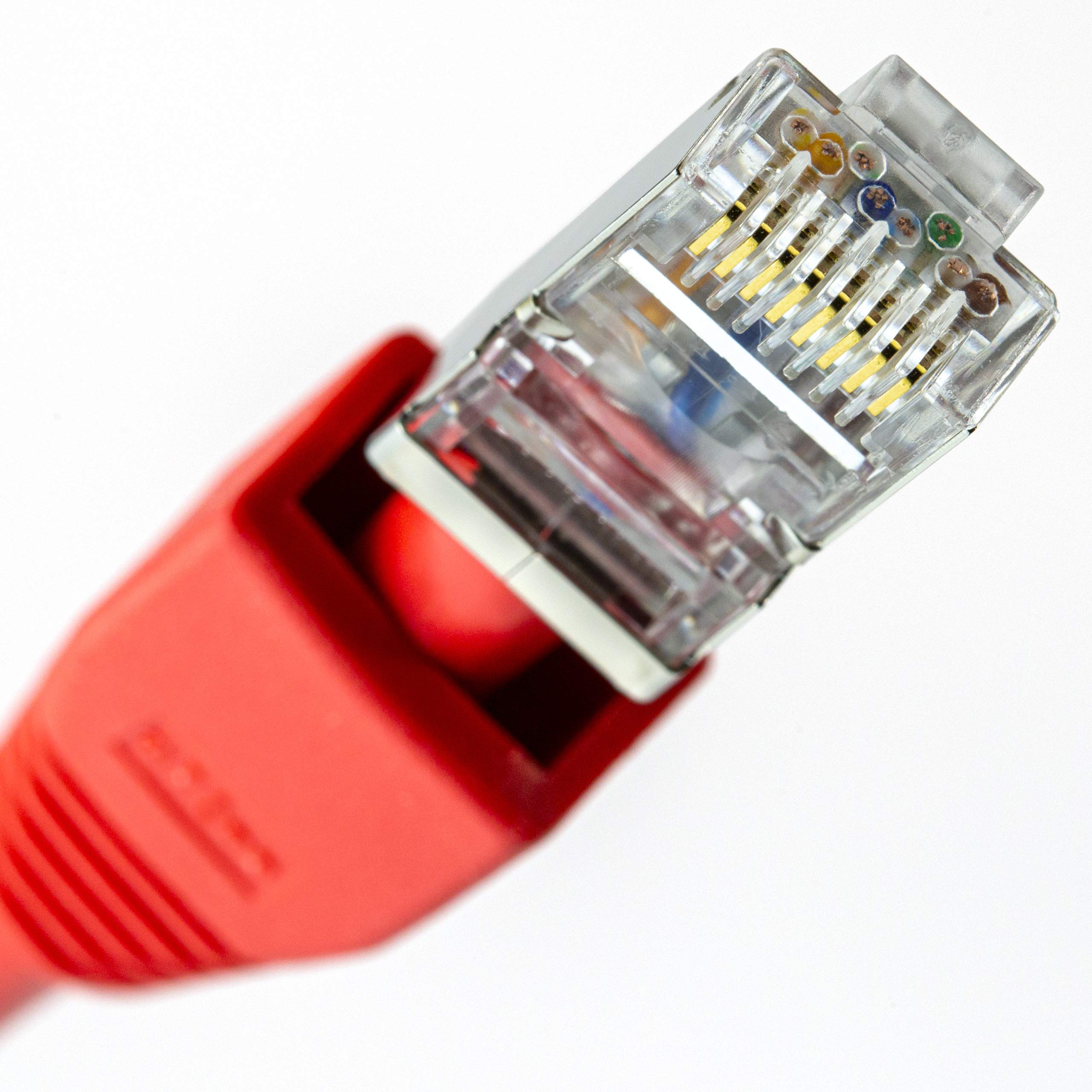 Ntw Cat6 Ethernet Cable Shielded 50 Ft Red Plated Rj45 Connector Internet Lan Wire Cable Cord For Modem Router Pc Mac Laptop Ps2