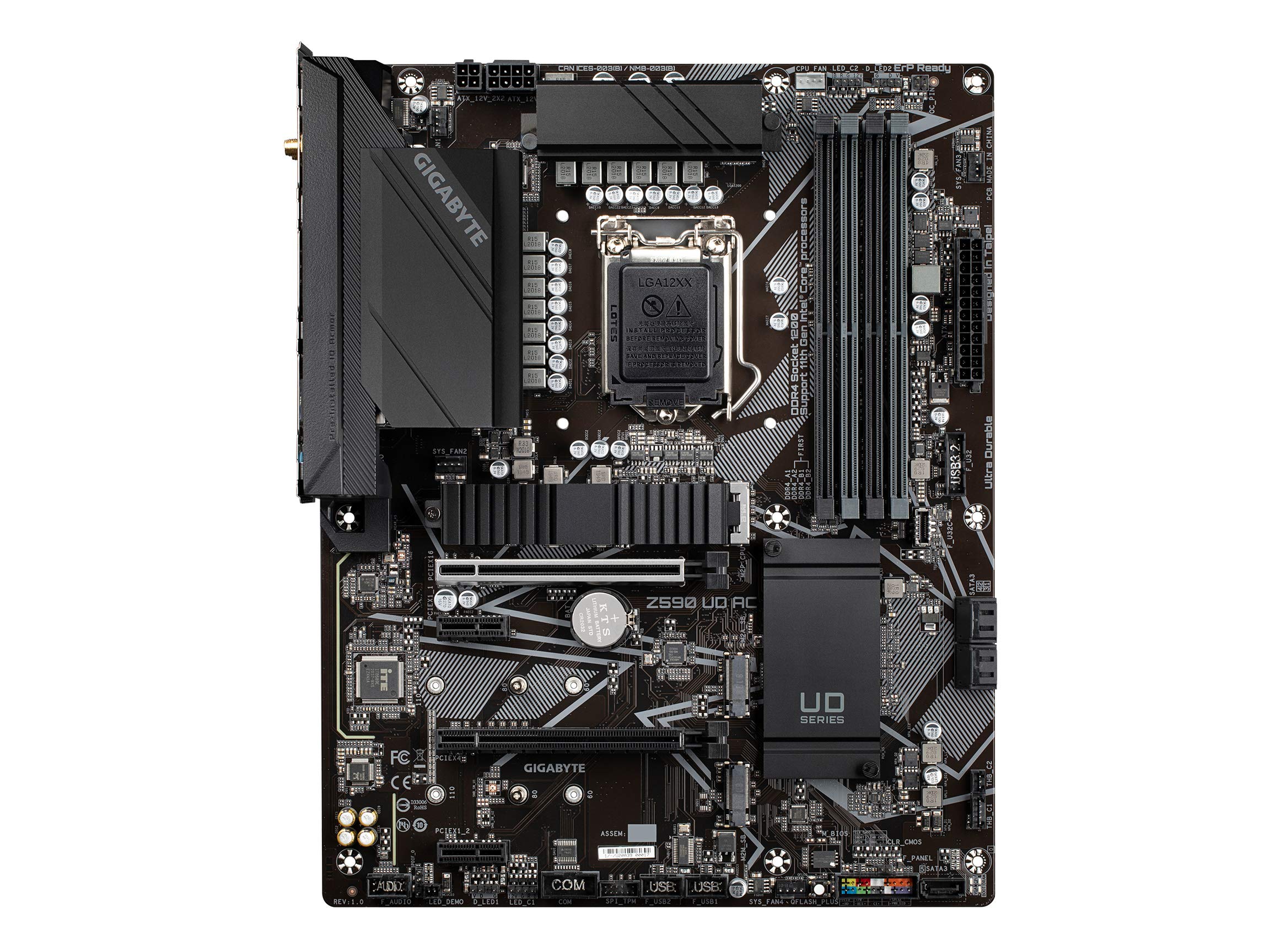 Gigabyte Z590 Ud Ac (Lga 1200/ Intel Z590/ Atx/Triple M.2/ Pcie 4.0/ Usb 3.2 Gen 2/ Intel Wireless Ac/ 2.5Gbe Lan/Motherboard)