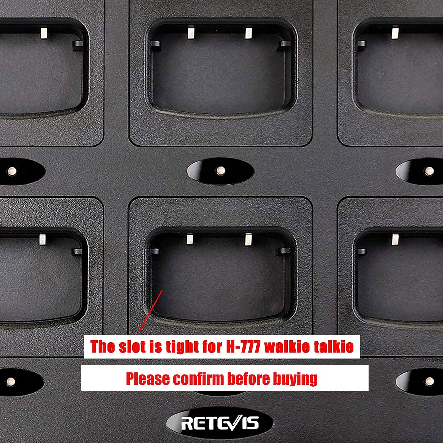 Retevis Six Way Charger Compatible With H 777, H 777H, Baofeng Bf 888S, Bf 88St Two Way Radio And Battery, Multi Unit Walkie Talkie Charger (1 Pack)