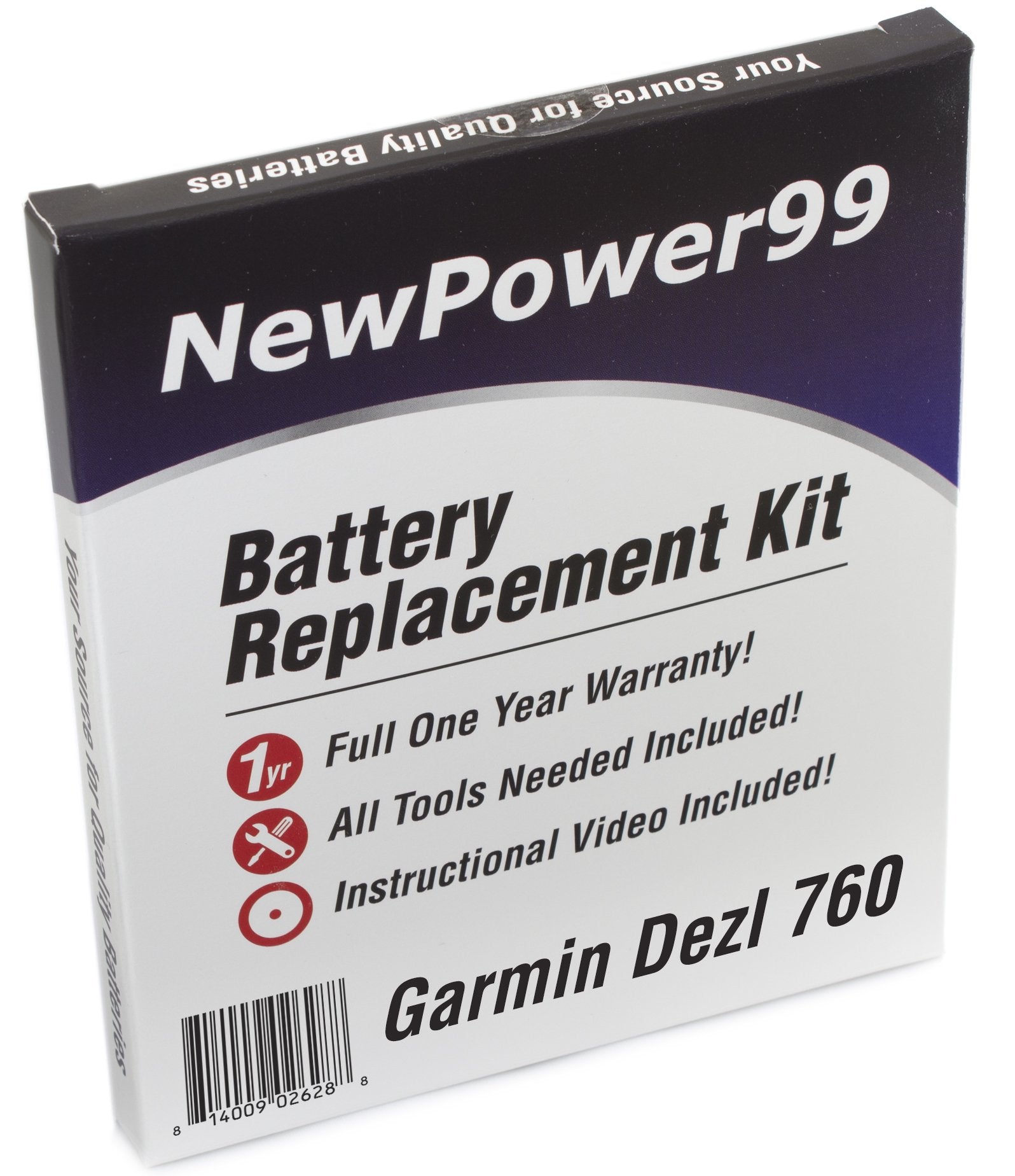 NP99sp Battery Kit for Garmin Dezl 760, 760LM, 760LMT with Video, Tools and Battery from NewPower99
