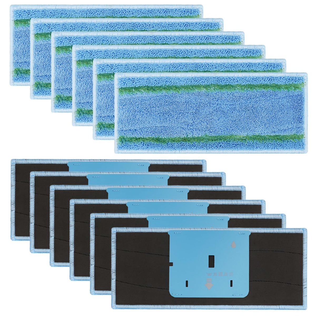 Extolife 12 Pack M6 Mopping Wet Pads For Irobot Braava Jet M6 (6110) (6012) (6112) (6113) Ultimate Robot Mop, Washable And Reusa