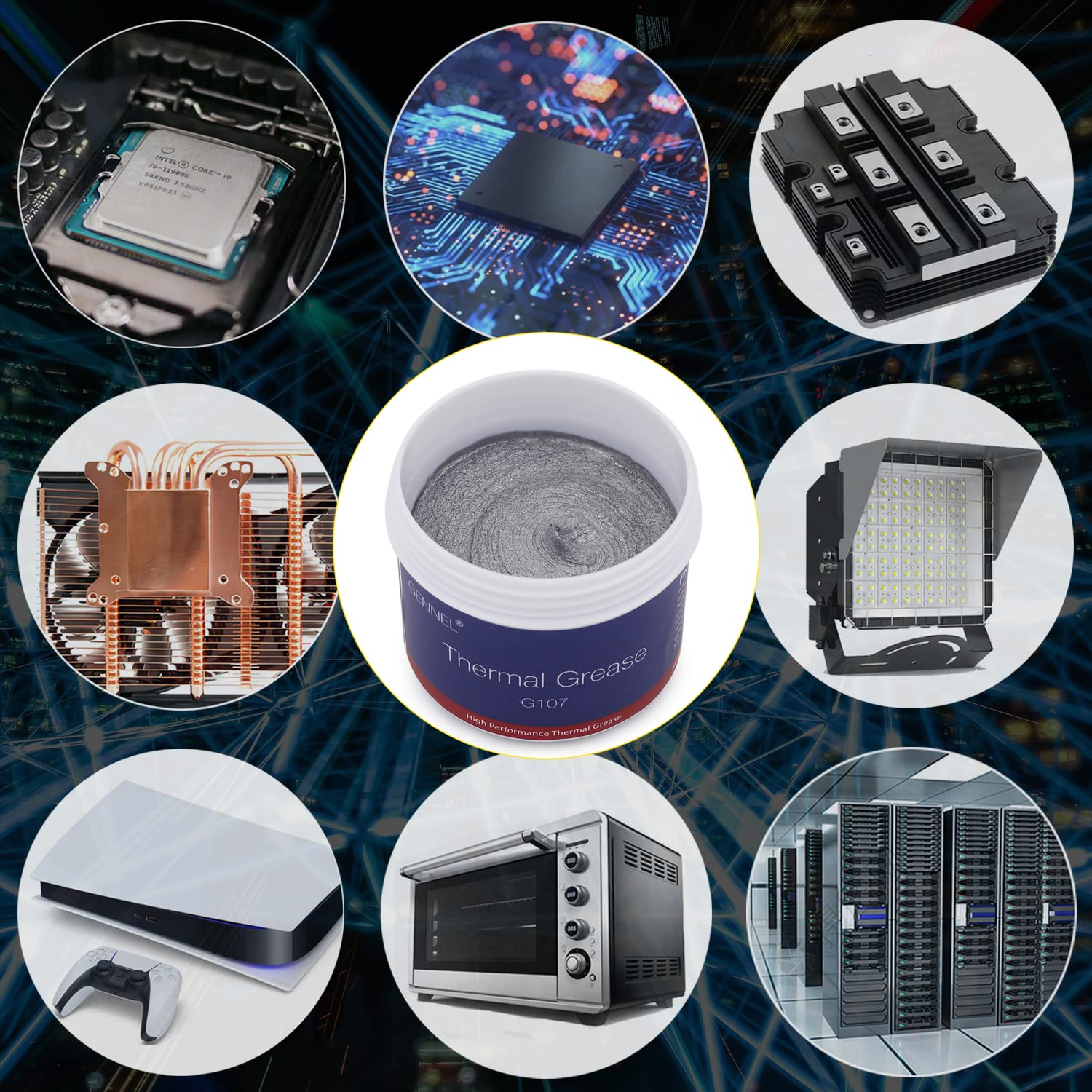 Gennel G107 100Grams Silver High Performance Thermal Paste, Thermal Conductive Compound Grease, Heatsink Paste For Cpu Gpu Led I