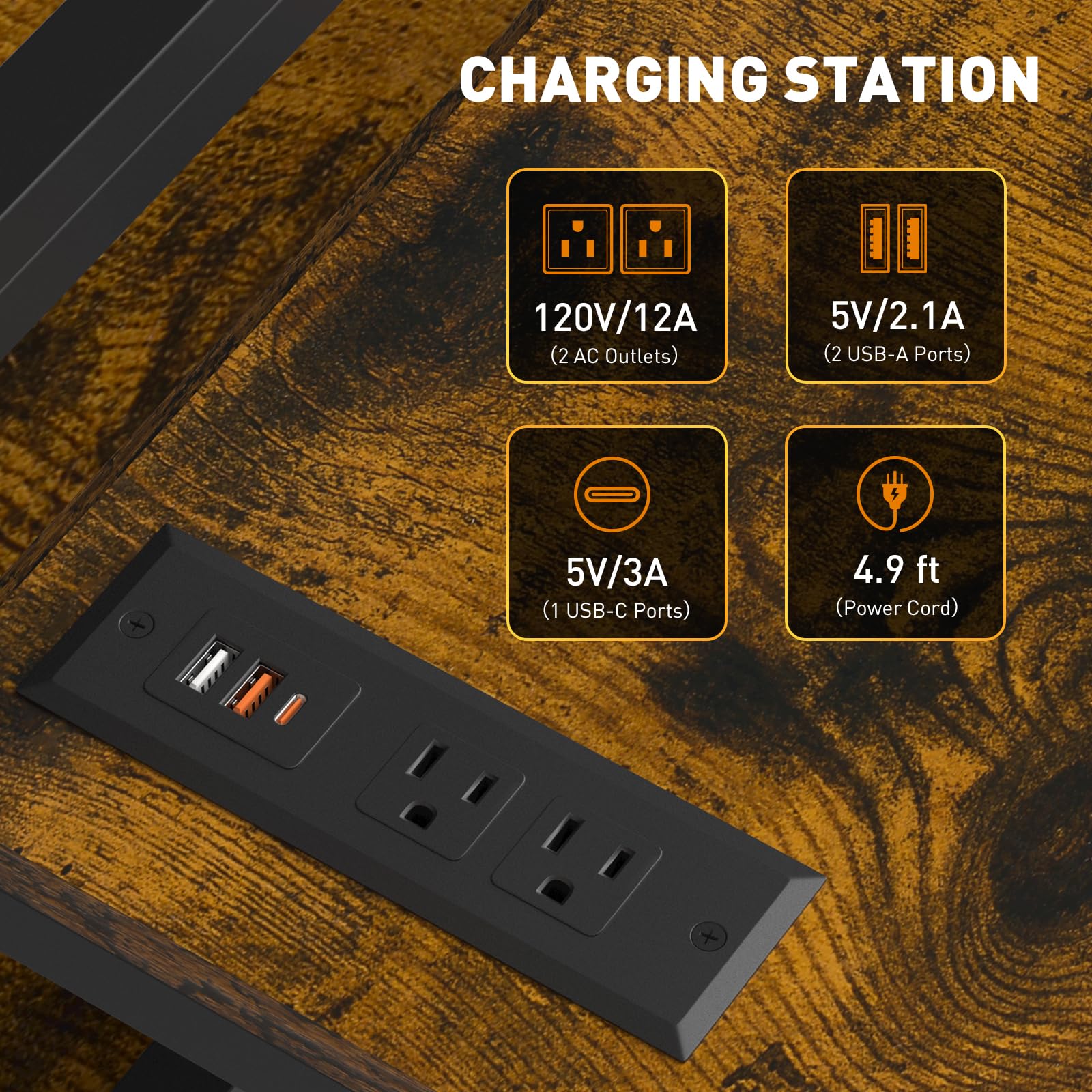Ikkle 3D Printer Stand With Filament Storage Rack, Heavy Duty Table Holds 3D Printer, Spools, Filament Dryer, Metal Spool Holder