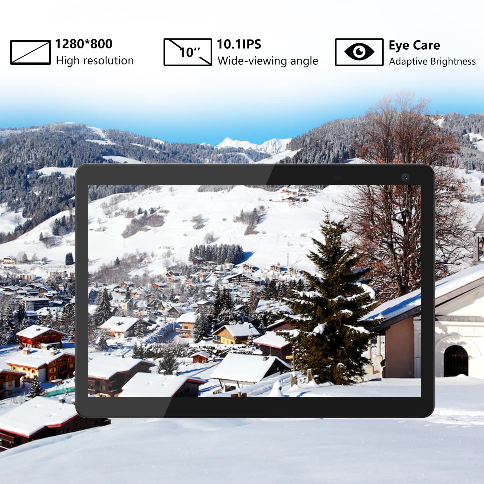 Android Tablet, 10 Inch Tablets, 2Gb+32Gb Computer Tablet Support 512Gb Expand, 2Mp + 8Mp Camera, Ips Screen, Wifi, Bluetooth, 6