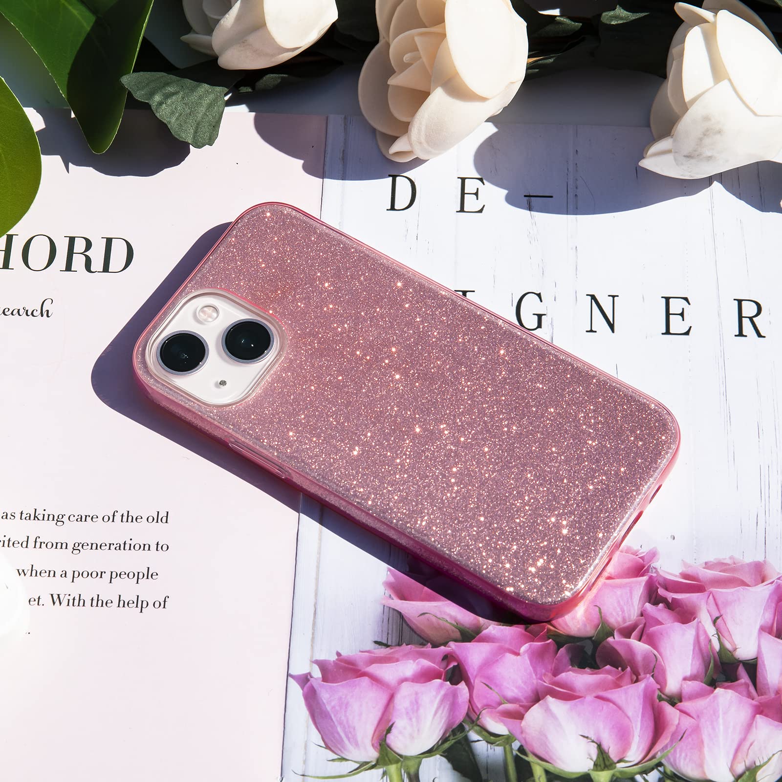 MATEPROX iPhone 14 Bling Sparkle Protective Case TPU Pink 6.1 inch