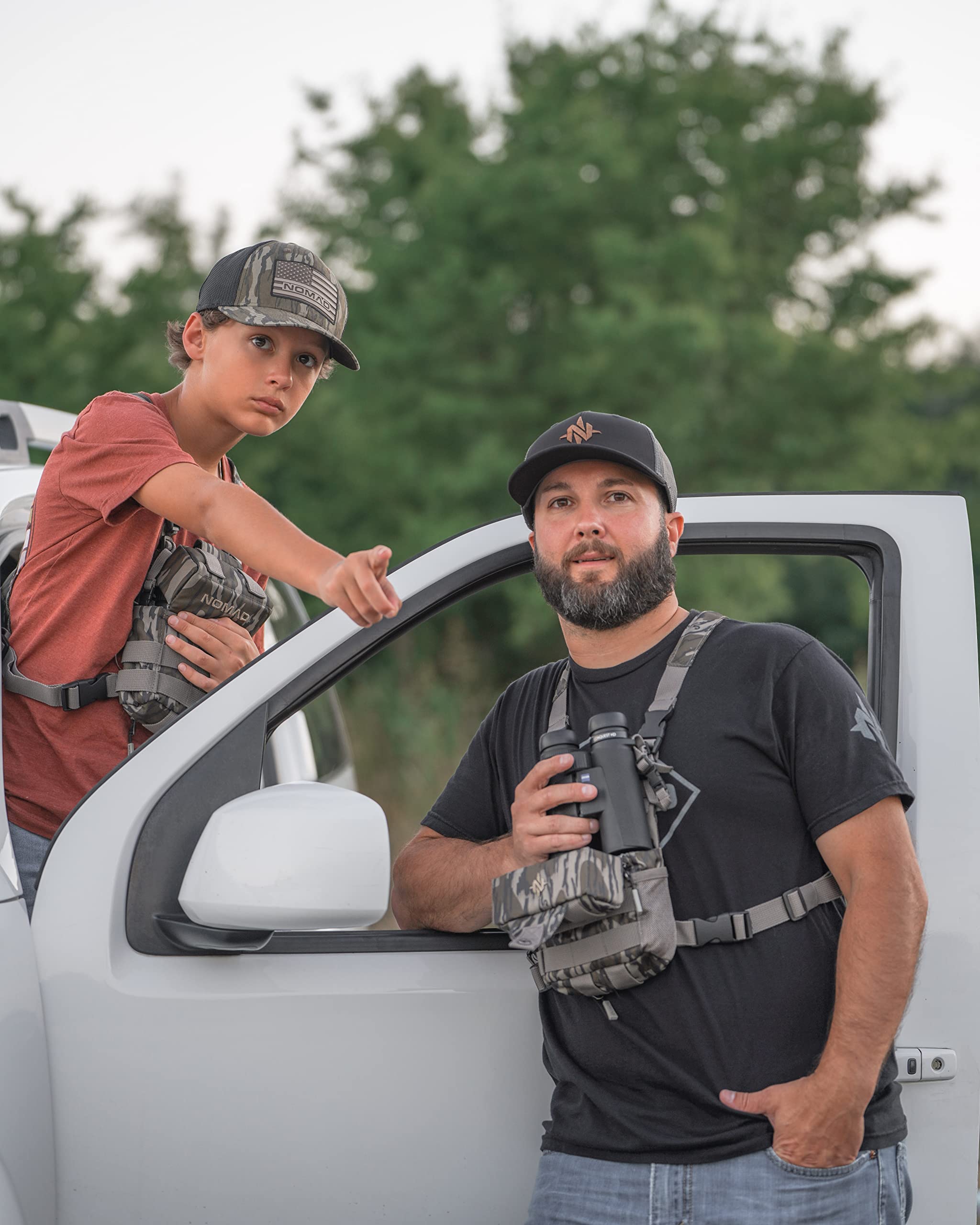 Nomad Bino Harness, Adjustable Binocular Storage With Magnetic Flap Closure