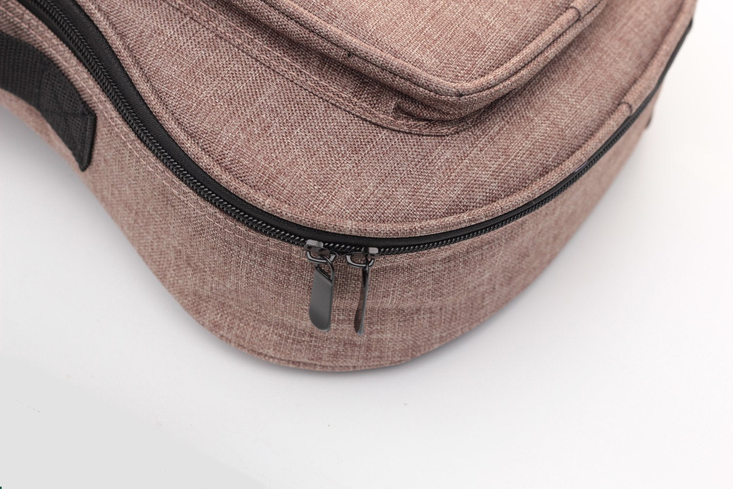 Hot Seal Simple Linen 10Mm Classic Thick Durable Ukulele Case Bag With Large Storage (23/24In, Brown)