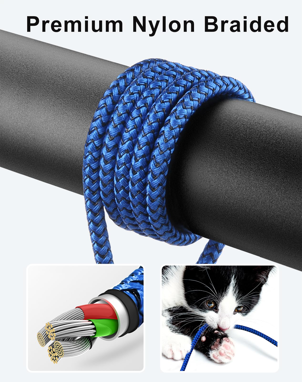 90 Degree Iphone Charger 6 Ft 2 Pack Apple Mfi Certified Lightning Cable Long Nylon Right Angle Fast Iphone Charging Cord Compat