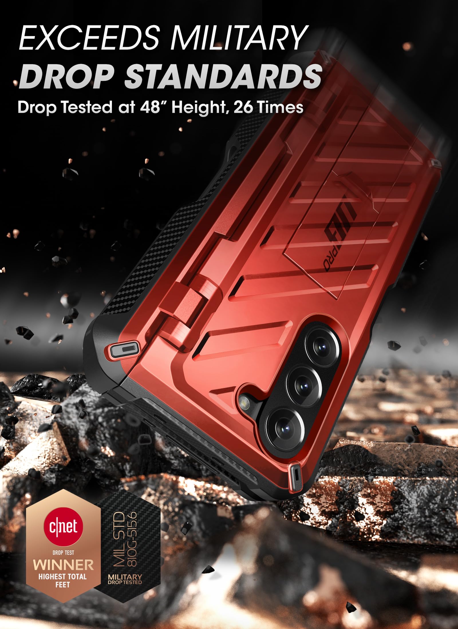 Supcase Unicorn Beetle Pro Case For Galaxy Z Fold 5 5G (2023), [Built In Pen Holder] Full Body Rugged Protective Case With Scree