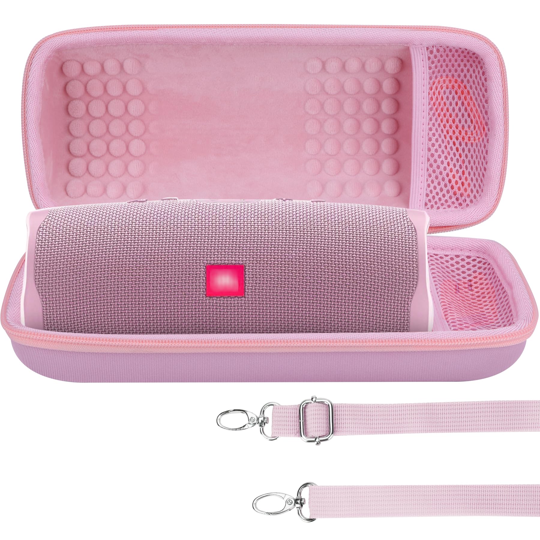 Lebakort Hard Case Compatible With Jbl Charge 5 Charge 4 Waterproof Bluetooth Speaker (Pink Case)
