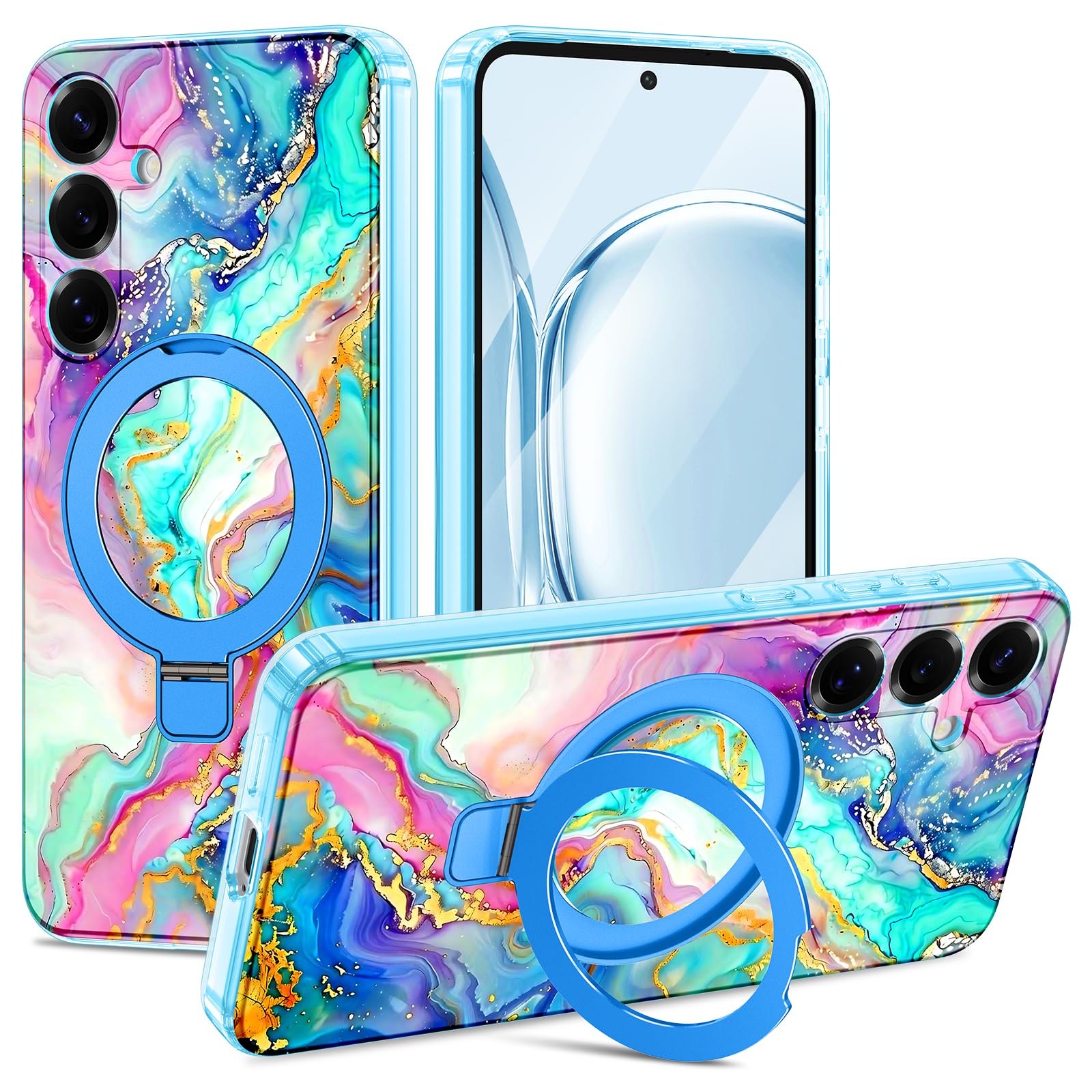 Casehas for Samsung Galaxy S25 Case, [Magnetic Invisible Stand] [Compatible with MagSafe] [Military Grade Drop Protection] Slim 