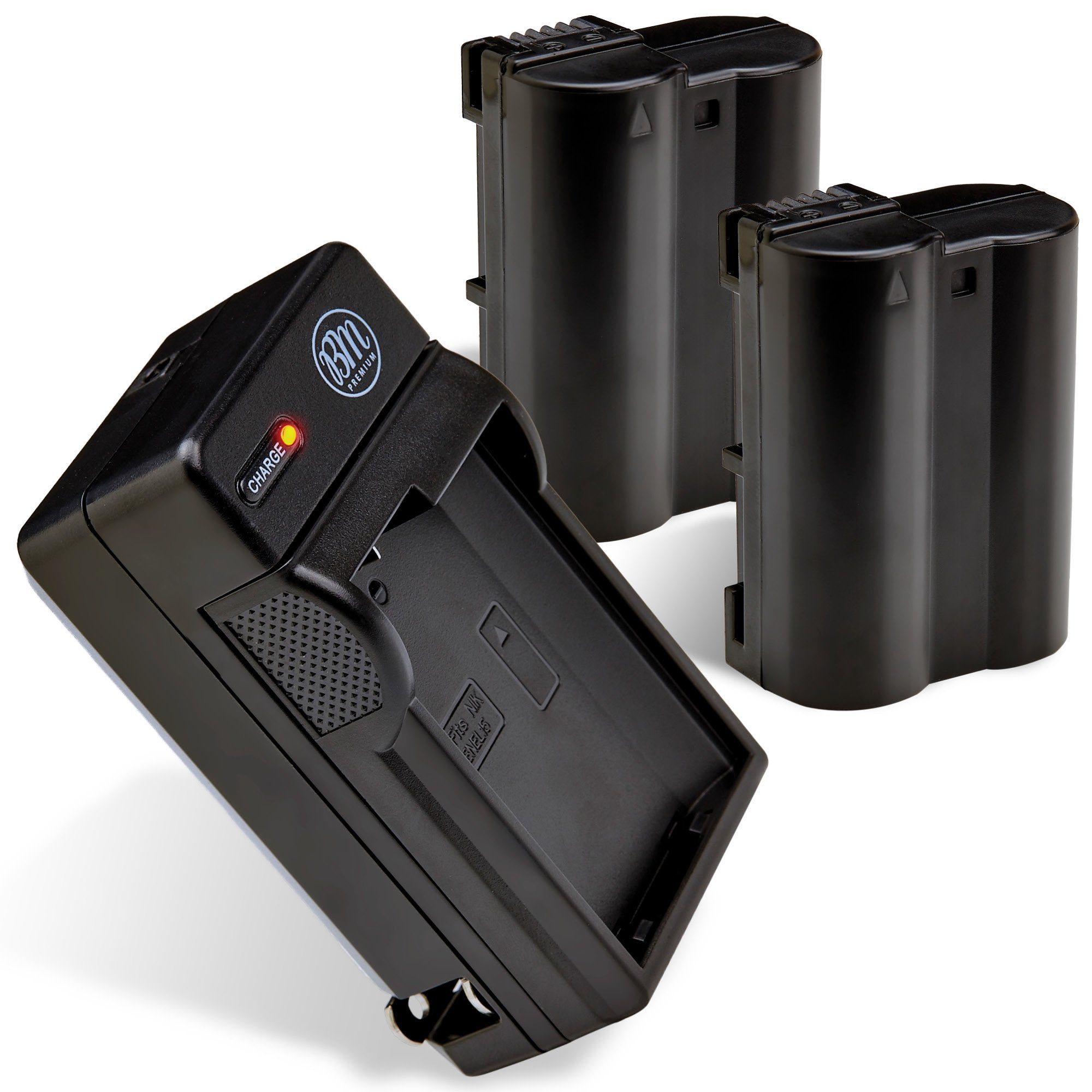 BM Premium EN-EL15 Battery & Charger Kit for Nikon D850, D7500, D500 - 2 Batteries & Charger