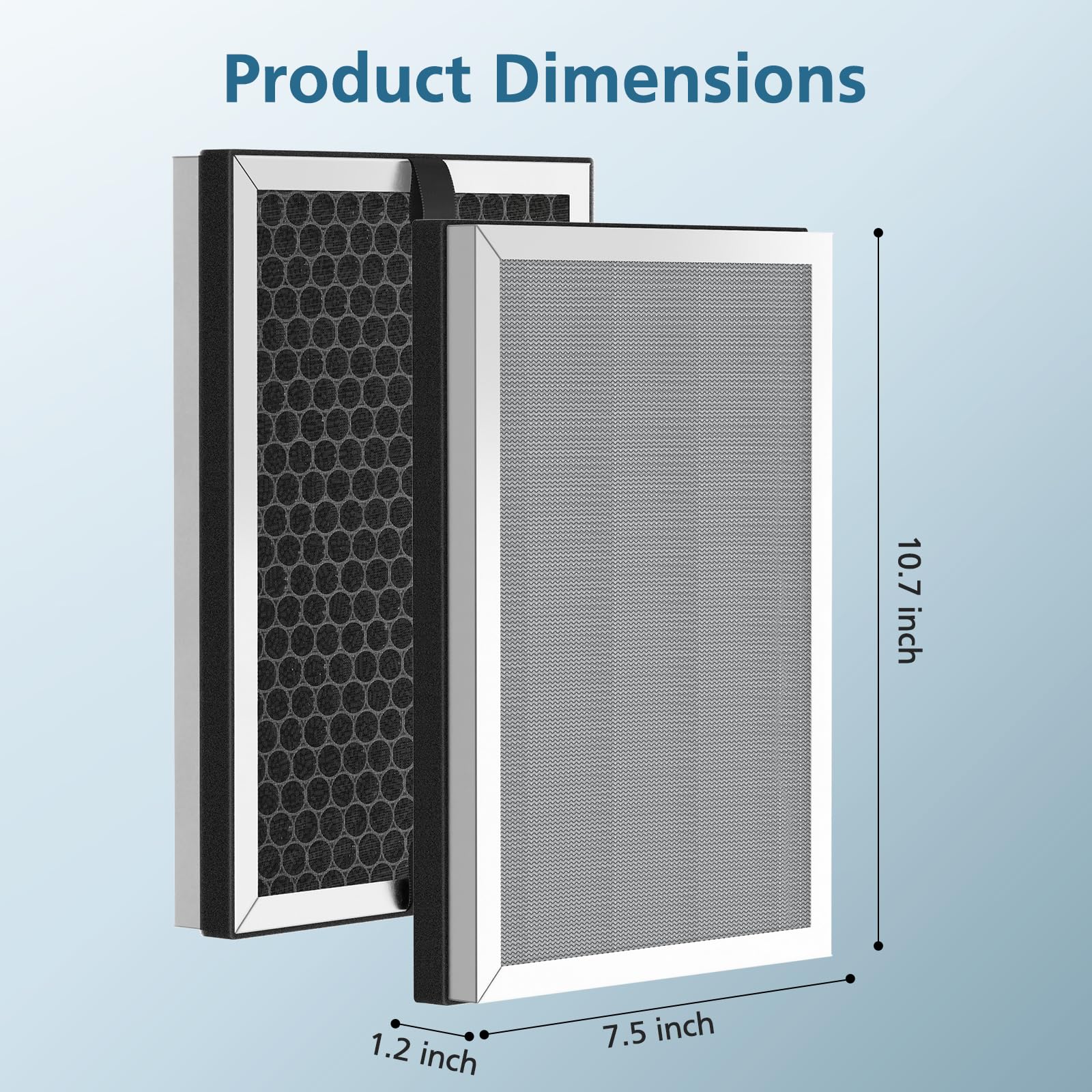 Jf260 Replacement Filter Compatible With Jf260 Air Purifier, 3 In 1 Pre Filter, H13 True Hepa Activated Carbon Filtration System