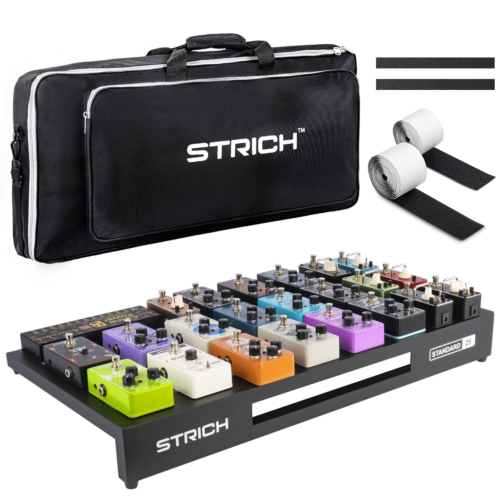 Strich Guitar Pedal Board Extra Large Size, Aircraft Grade Aluminum 2.9Lb Lightweight Pedalboard 25'' X 12.7'' X 2.83'' Effect P