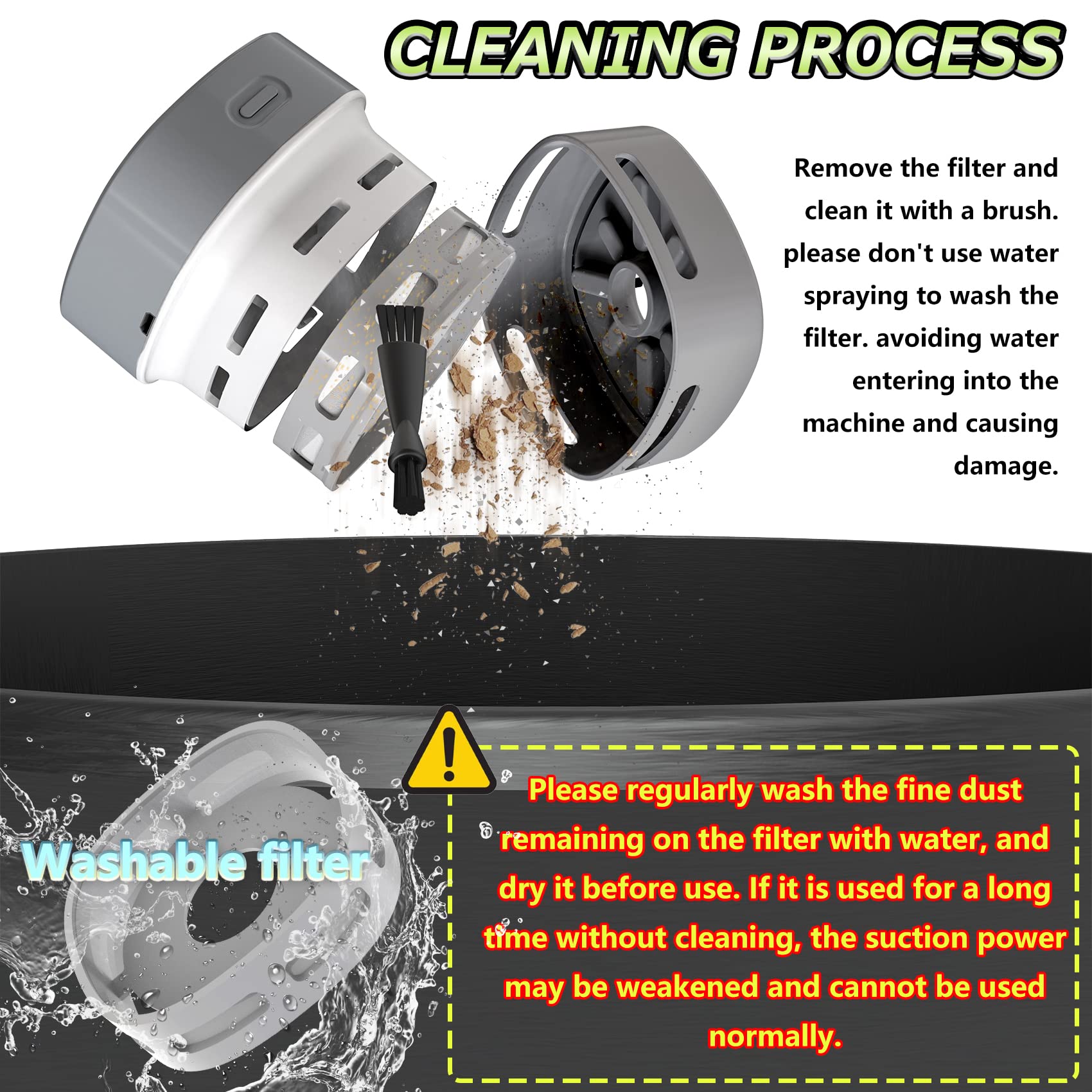 Igokoti Desktop Vacuum Cleaner Mini Tabletop Dust Sweeper Rechargeable Small Energy Saving High Endurance,Cordless 360 Rotatable