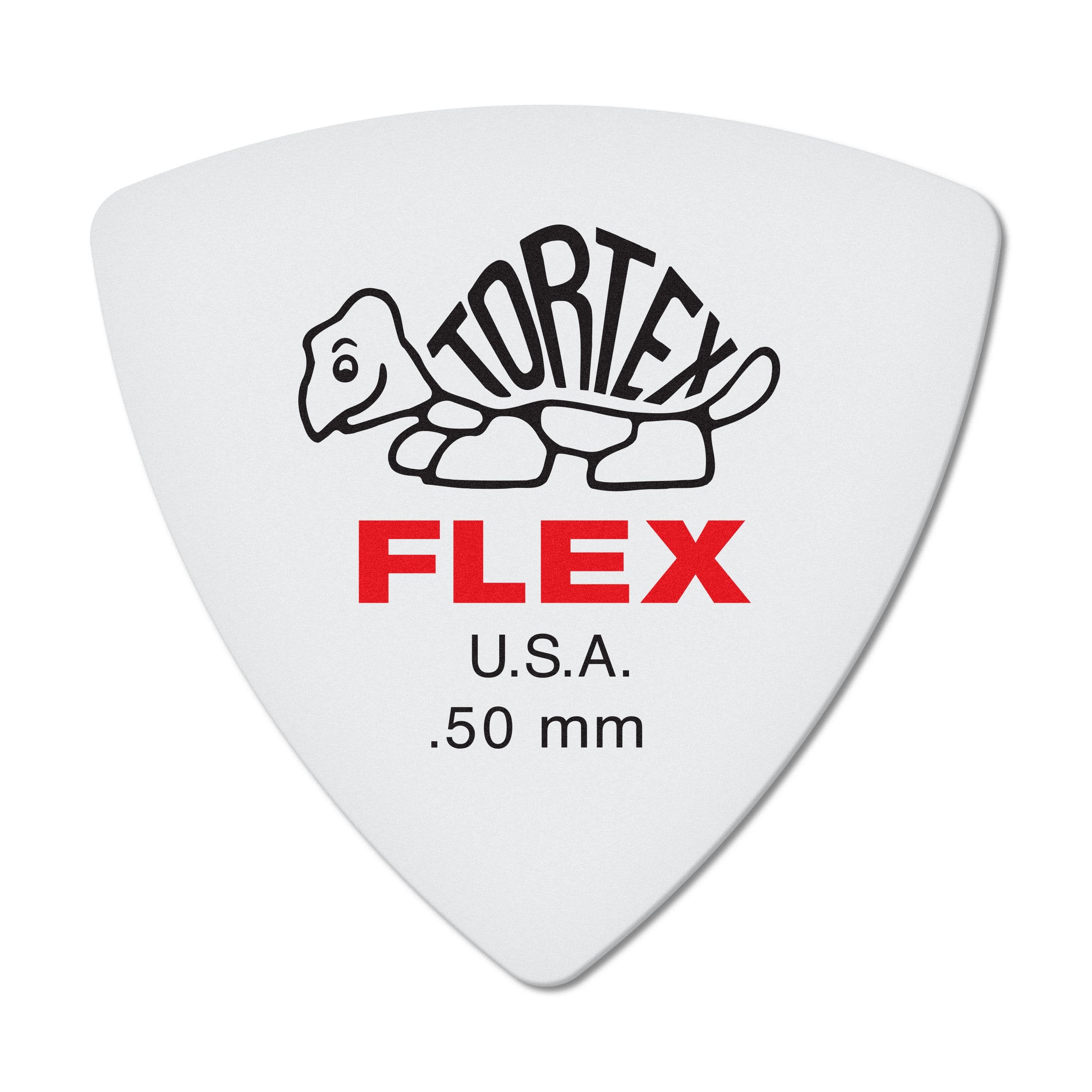 Dunlop Tortex Flex Triangle .50Mm Red Guitar Pick 6 Pack, .50Mm | White