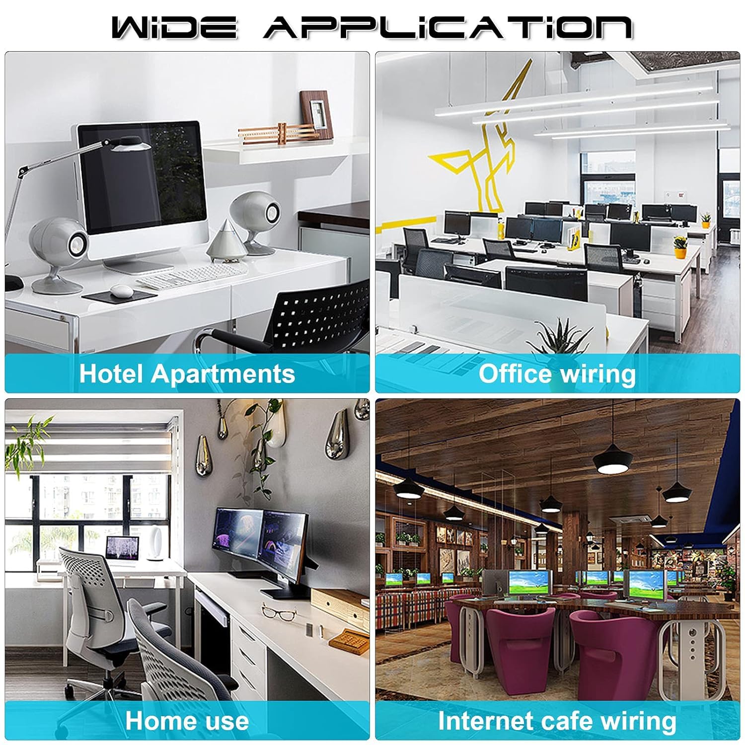 Juxinice 90 Degree Cat 6 Ethernet Cable Flat 10Ft, 2 Packs Right Angle Down Angle Cat6 Internet Network Cable  Ethernet Patch Ca