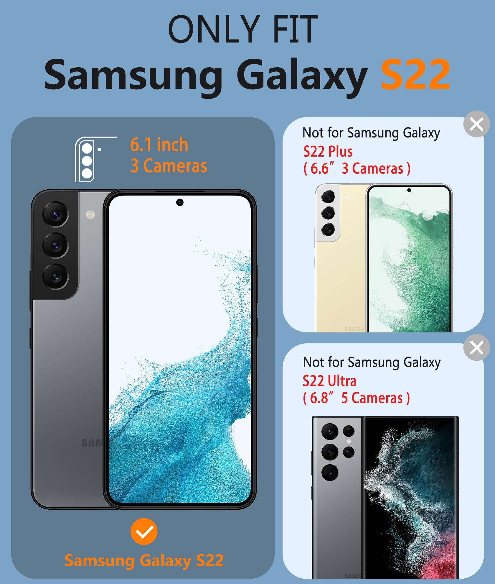 BNIUT Samsung Galaxy S22 5G Dual Layer Protective Heavy Duty Shockproof Phone Case TPU Dark Green