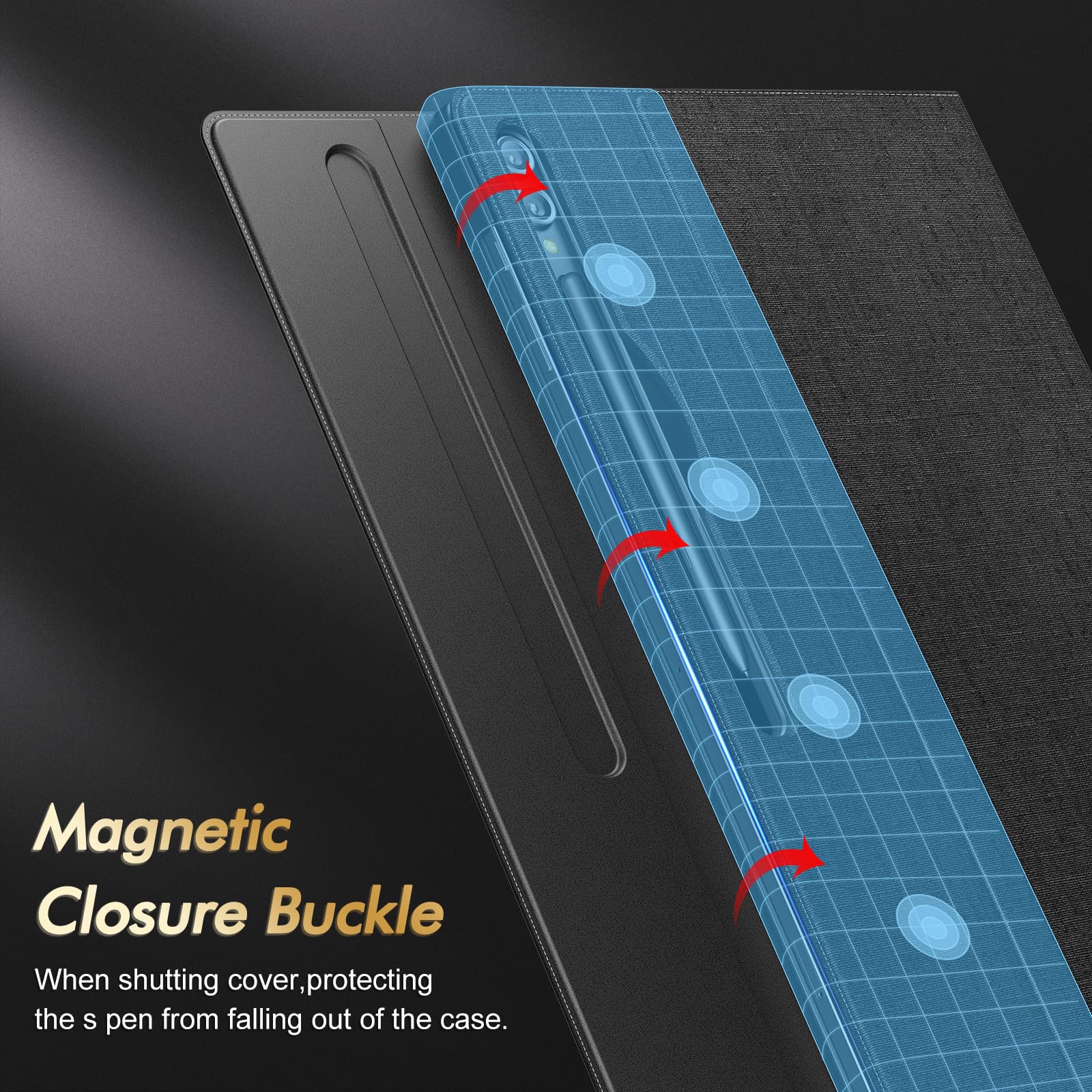 Infiland Galaxy Tab S9 Ultra Case, Multi Angle Stand Cover Compatible With Samsung Galaxy Tab S9 Ultra Sm X910B/Sm X916B Tablet