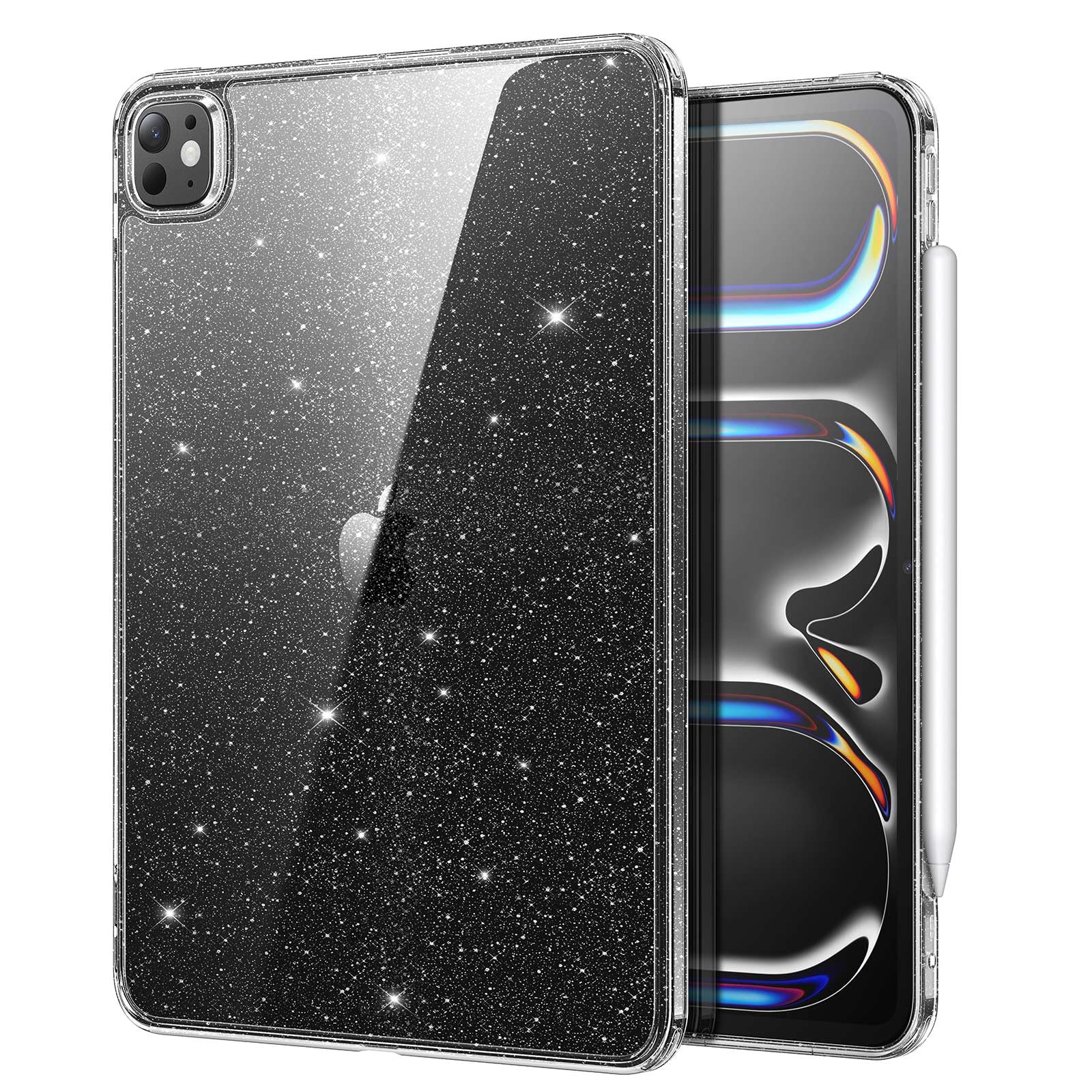 Esr For Ipad Pro 11 Inch Case M4(2024, 5Th Gen), Thin And Lightweight, Shock And Drop Protection, Yellowing Resistant, Hard Back, Supports Pencil Pro And Pencil(Usb C), Classic Series, Clear Shimmer