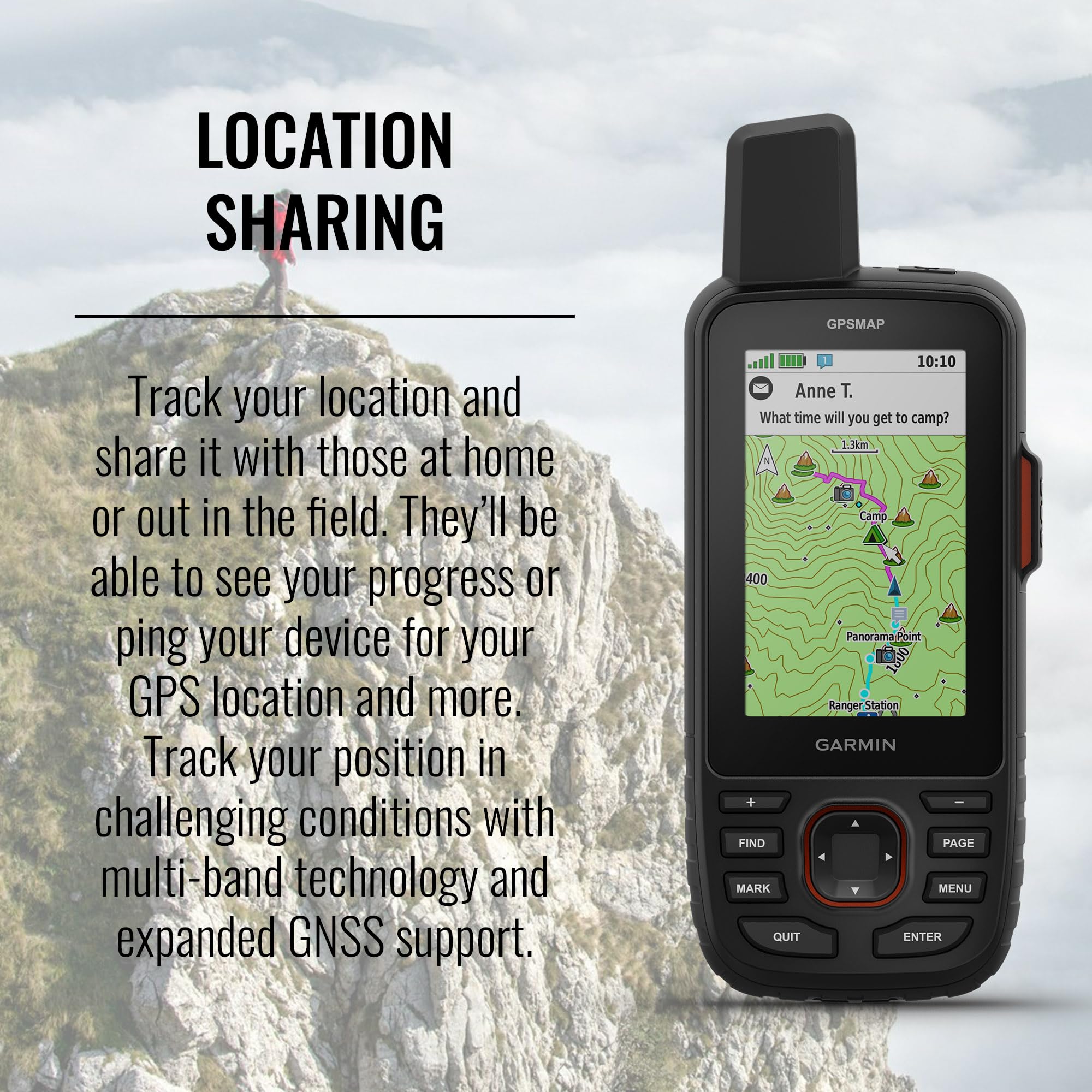 Garmin Gpsmap 67I Rugged Hiking Gps Handheld, Premium Inreach Satellite Technology, 425 Hr Of Battery Life, Two-Way Messaging, I