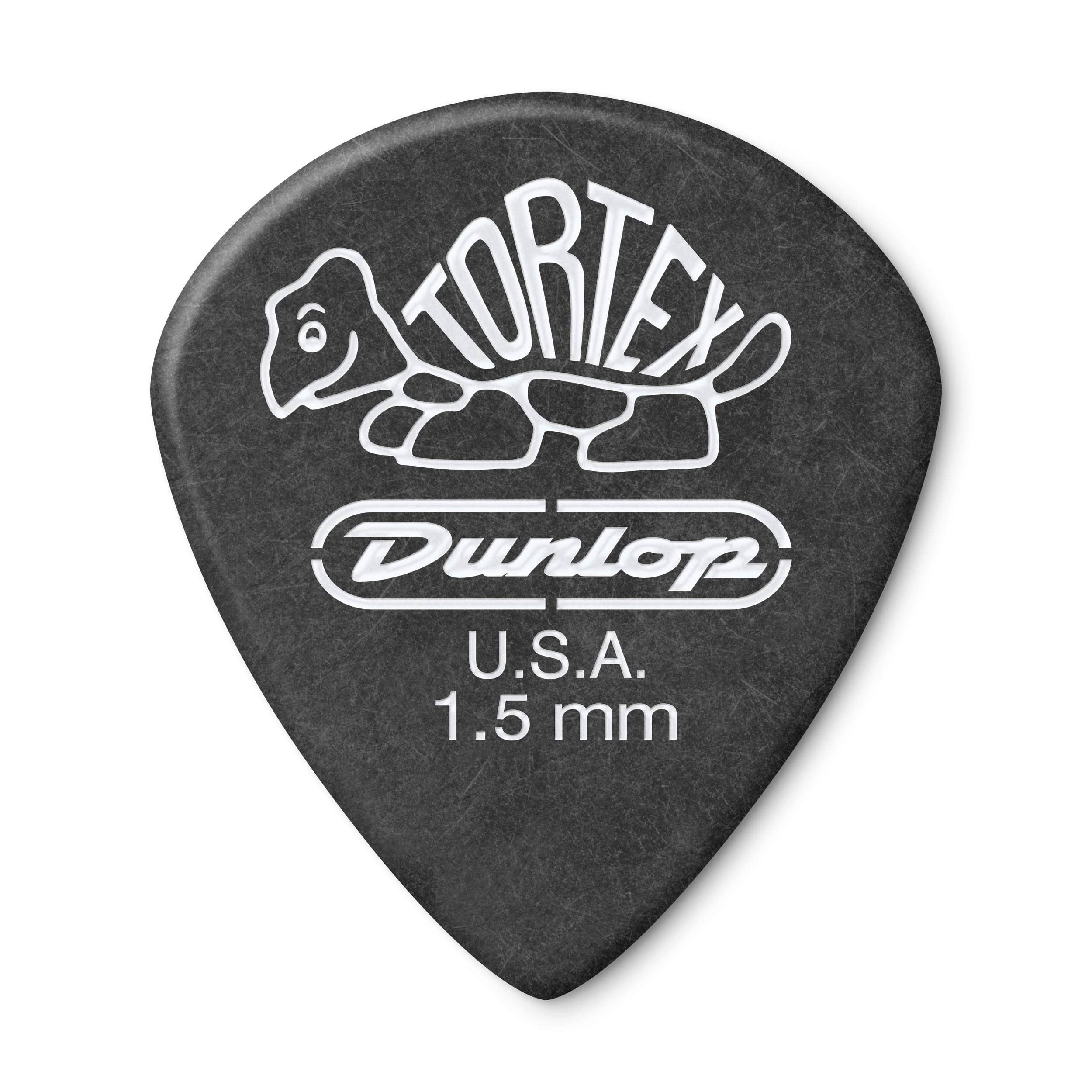 Dunlop 482R1.5 Tortex Pitch Black Jazz Iii, 1.5Mm, 72/Bag