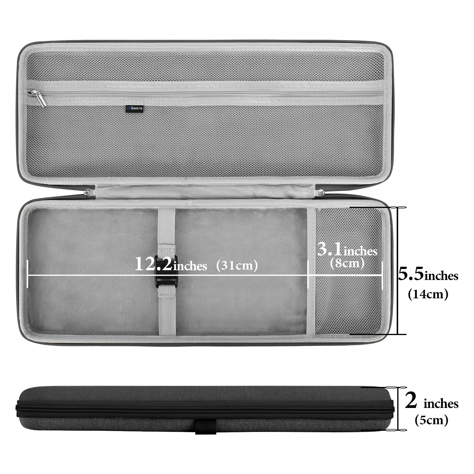Geekria 75% Keyboard Case, Hard Shell Travel Carrying Bag For Compact 84 Key Computer Mechanical Gaming Keyboard, Compatible Wit