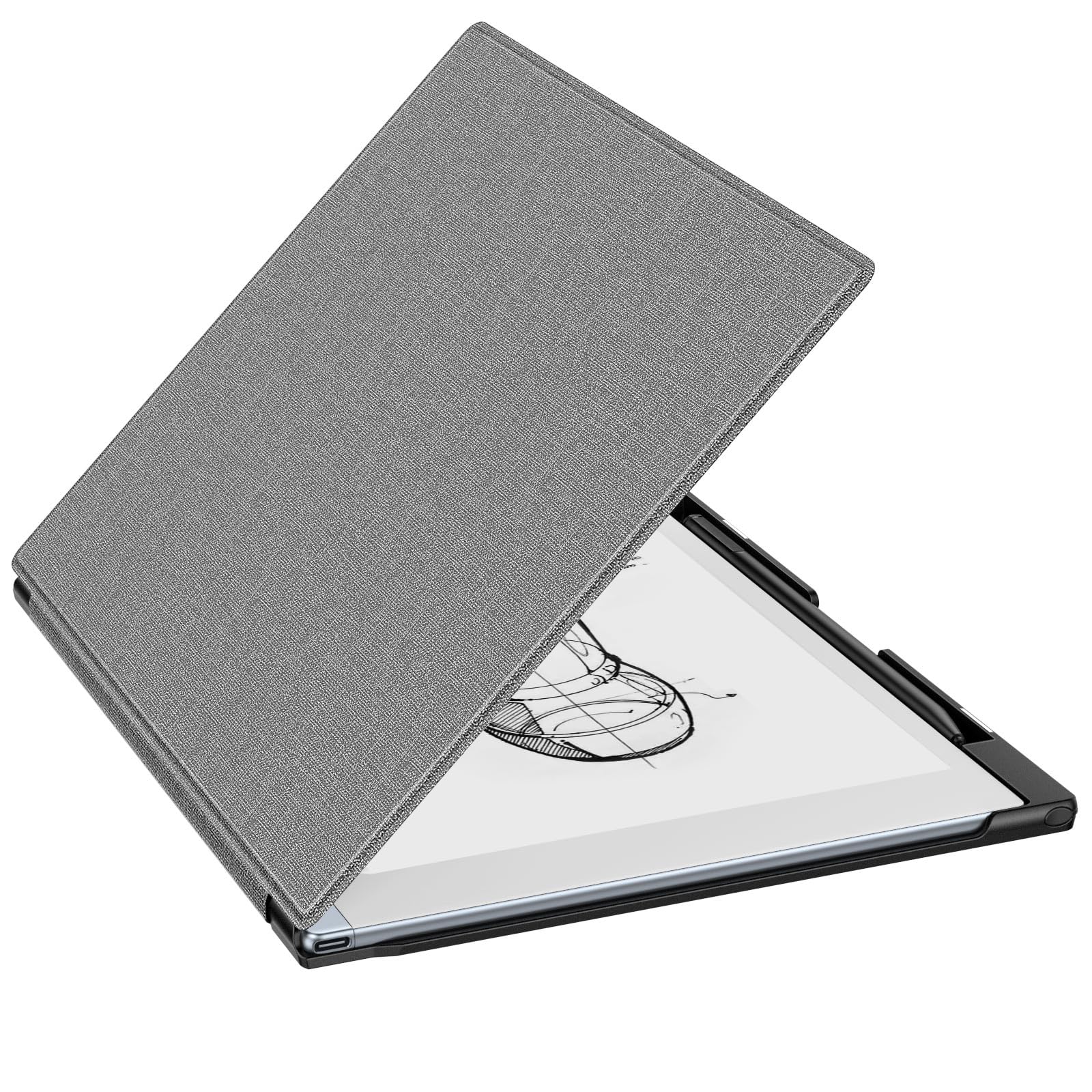 MoKo for Remarkable 2 Case, Lightweight and Hard Back Shell Protective Case with Built in Pen Holder, Smart Tablet Cover Folio for Remarkable 2 Tablet 10.3' 2020 Release, Demin Gray