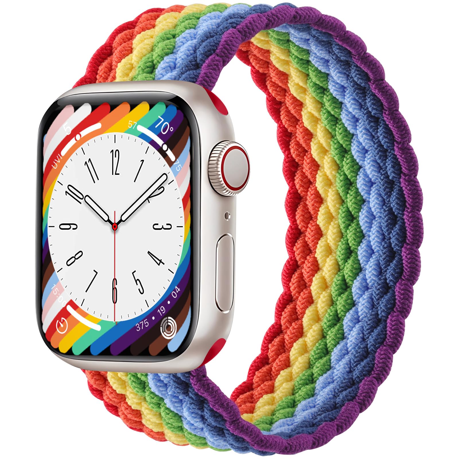 Zedoli Braided Solo Loop Compatible With Apple Watch Series 10 Band 42Mm 40Mm 38Mm 41Mm Women, Stretchy Nylon Solace Bands Elast