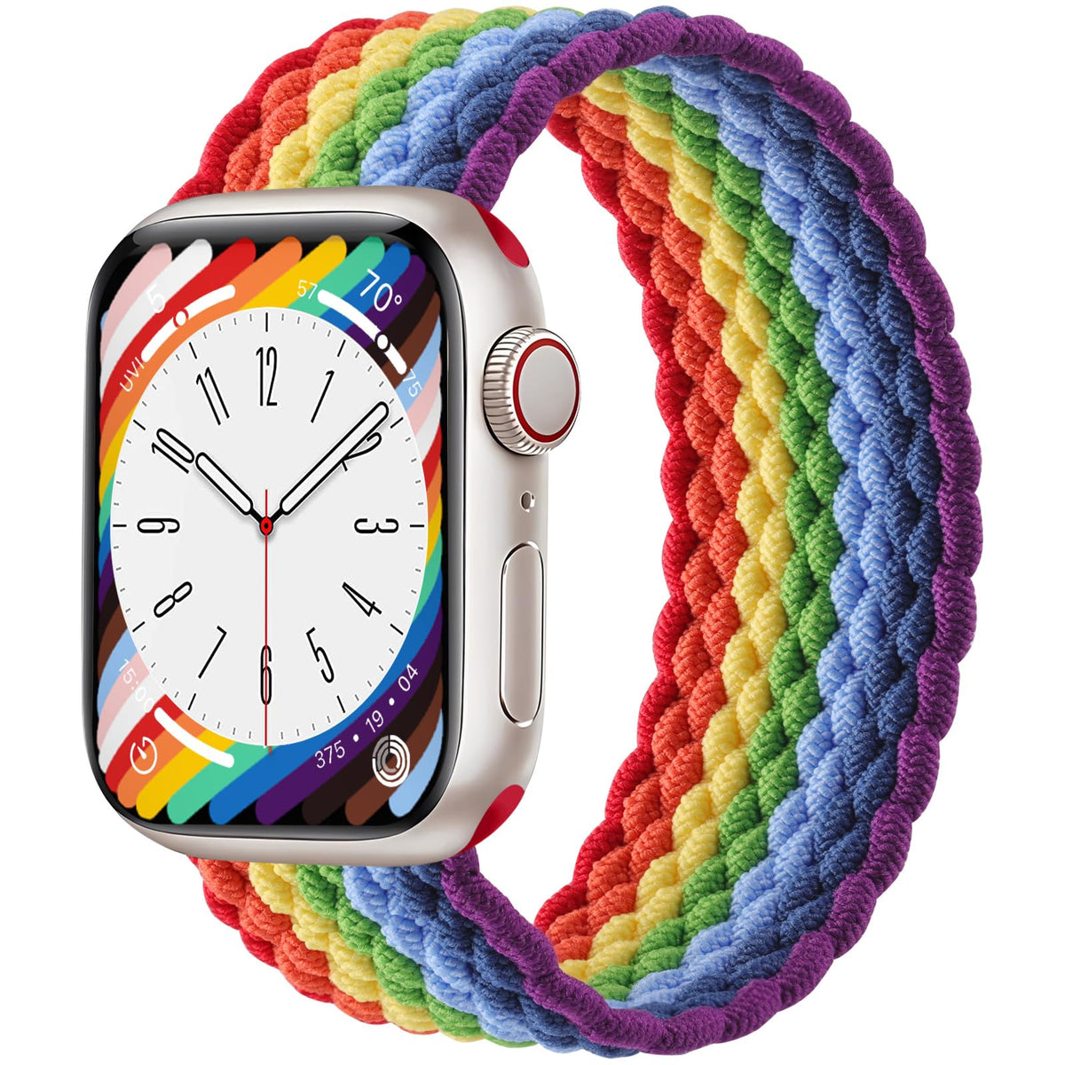 Zedoli Braided Solo Loop Compatible With Apple Watch Band 42Mm 44Mm 45Mm 46Mm 49Mm For Women Men,Stretchy Nylon Sport Elastic St
