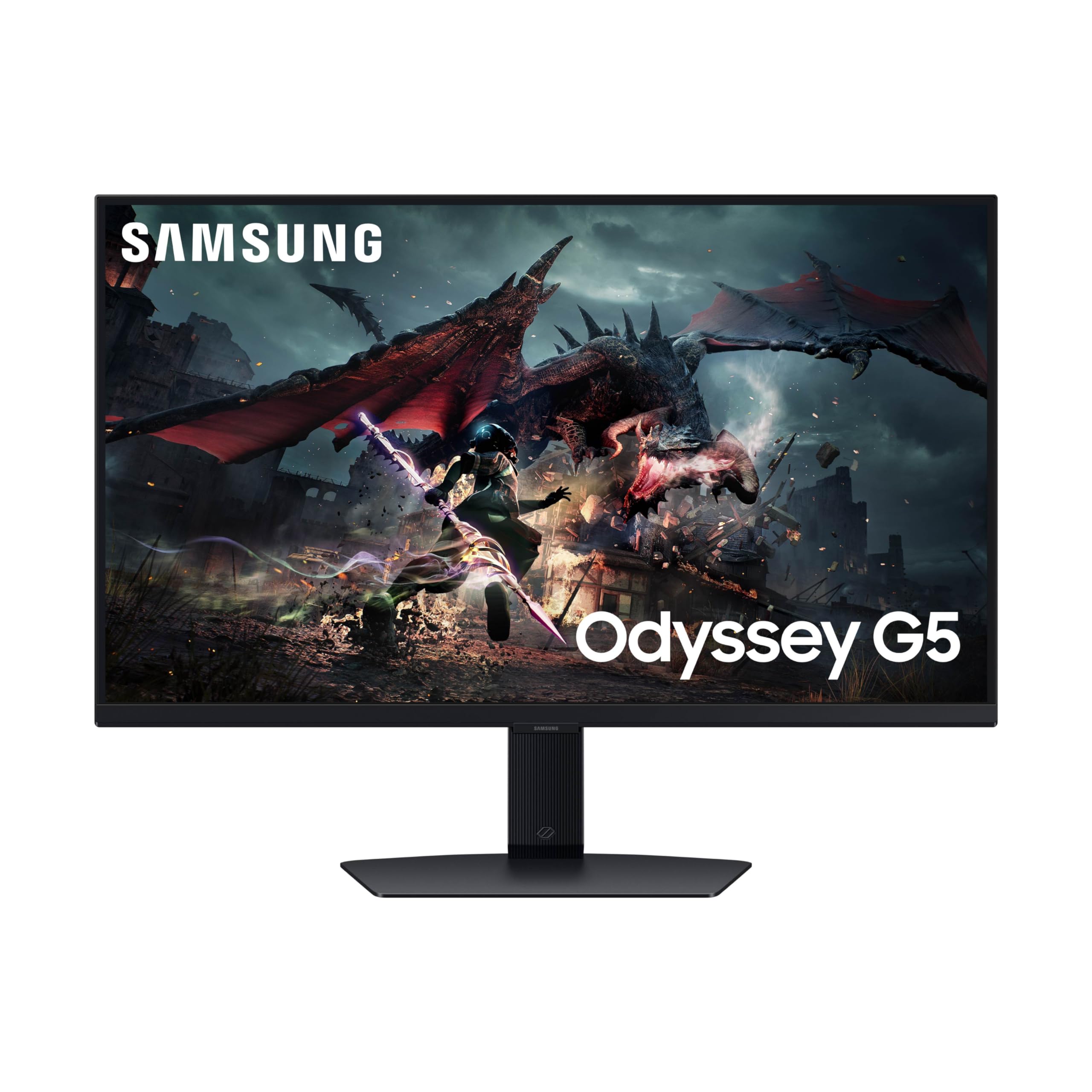 Samsung 27 Inch Odyssey G50D Series Qhd Fast Ips Gaming Monitor, 1Ms, Vesa Displayhdr 400, 180Hz, Amd Freesync, Adjustable Stand
