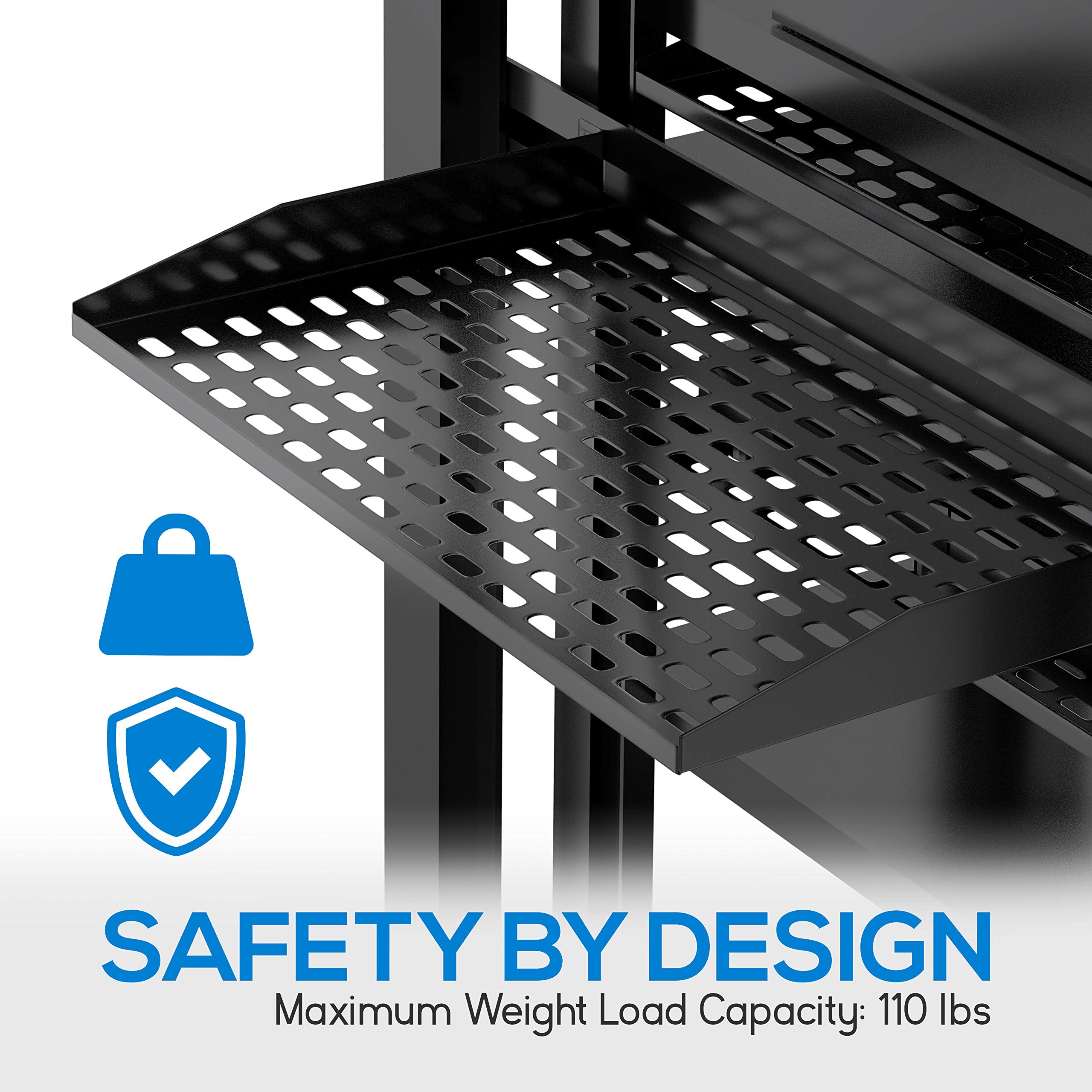Pyle Server Rack Pyle 2-Pc 1U Server Rack Shelf, Vented Shelves for Good Air Circulation ...