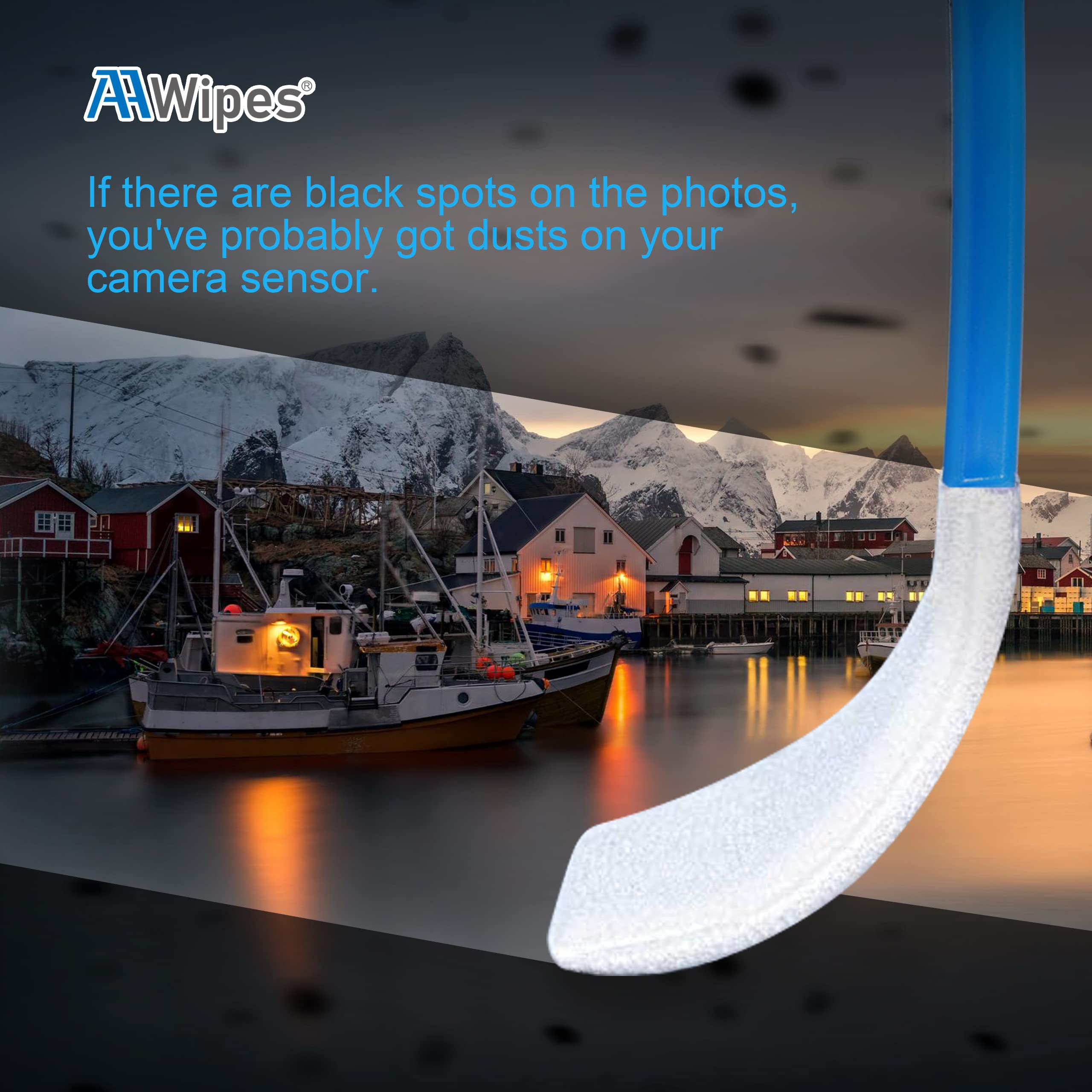 Aawipes Sensor Cleaning Swabs For Aps C Sensors Of Ddr Dslr Or Slr Camera (20 Pack Of 16 Mm Sensor Cleaning Swabs) (Hcs 16)