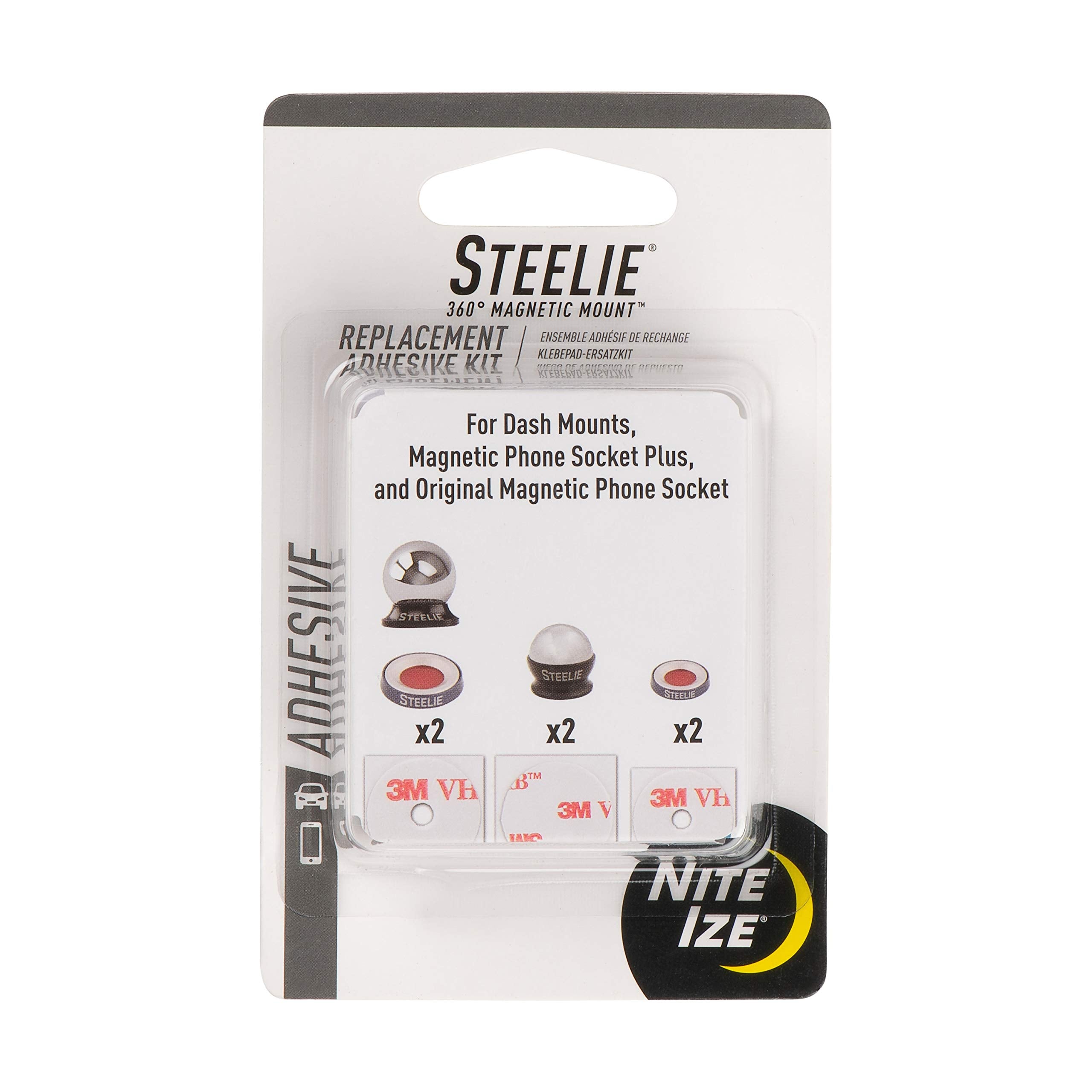 Nite Ize Steelie Universal Adhesive Replacement Kit   For Dash Mount And Phone Sockets