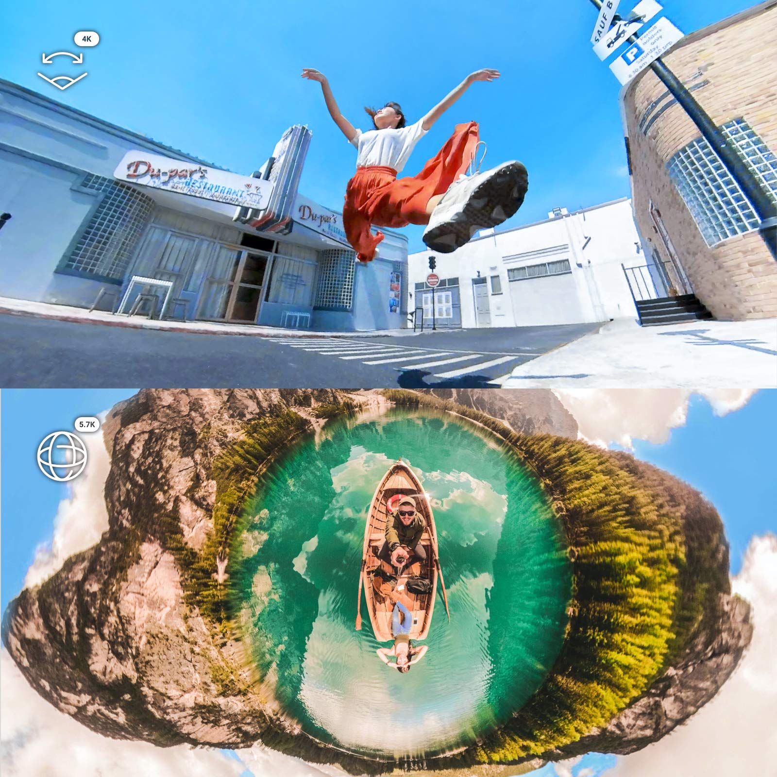 Insta360 One X2 360 Degree Waterproof Action Camera, 5.7K 360, Stabilization, Touch Screen, Ai Editing, Live Streaming, Webcam,