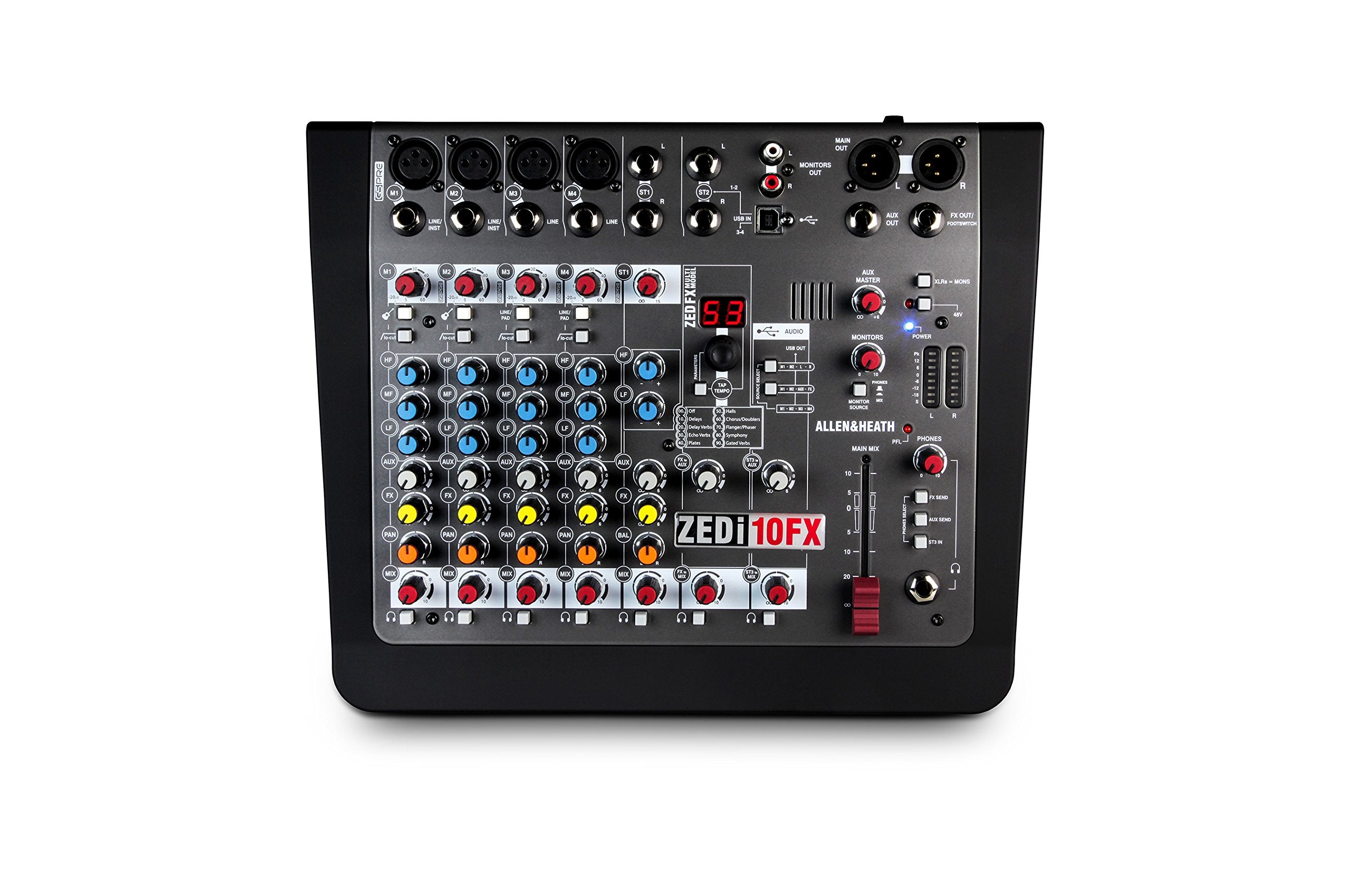 Allen & Heath Zedi 10Fx   Compact Hybrid Audio Mixer/4X4 Usb Interface With 61 Studio Quality Fx (Ah Zedi 10Fx),Black