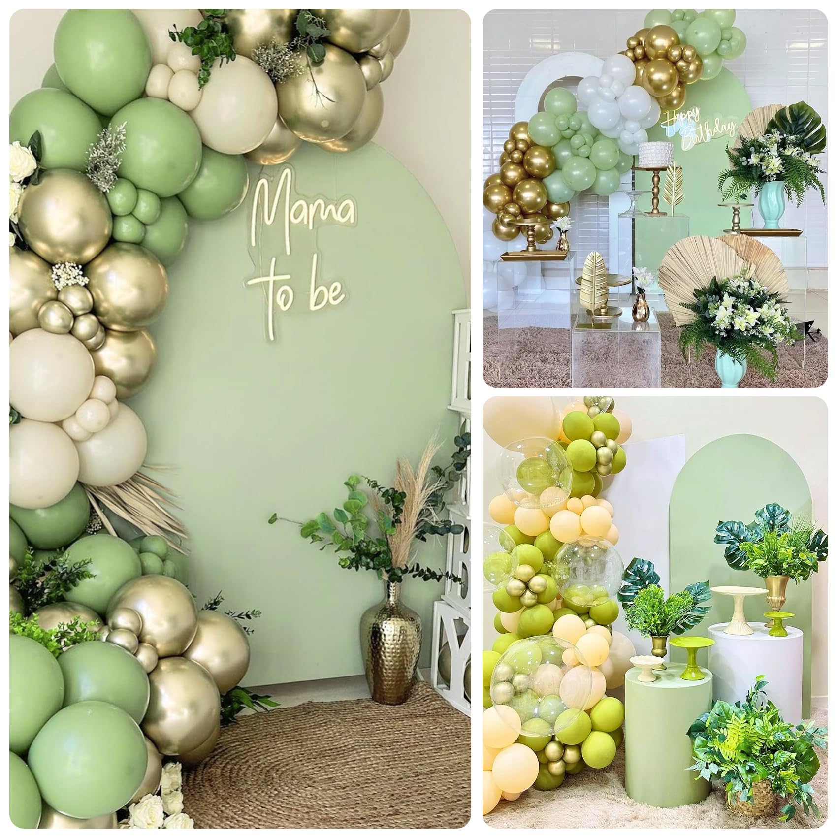 Wedding Arch Cover 7.2Ft Sage Green Spandex Fitted Arch Cover Round Top Stand Covers Double Side Stretchy Chiara Cover Backdrop