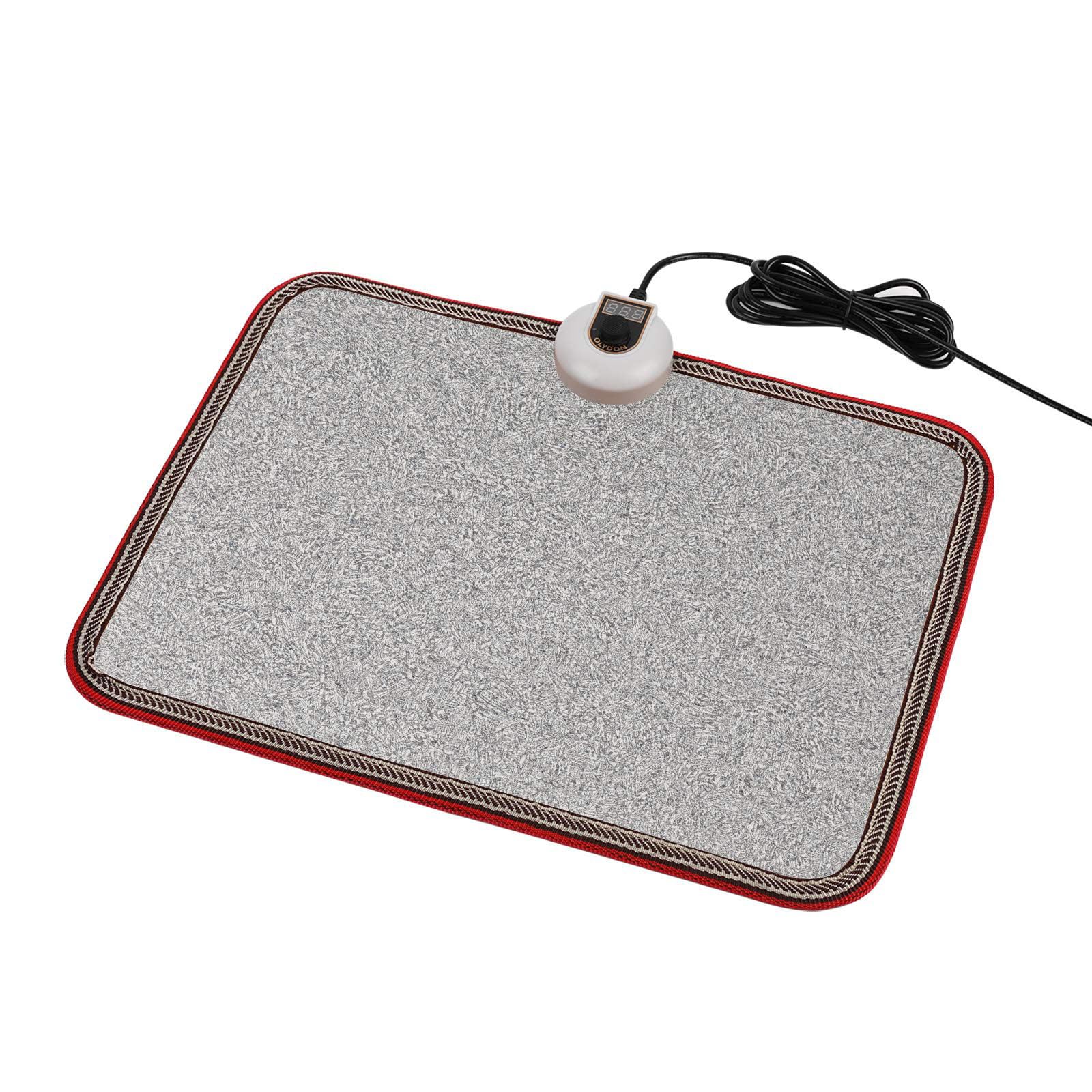 Electric Heated Floor Mats Under Desk, Heated Foot Warmer   110V Toes Warming Heater For Office And Home(Stone Grain)