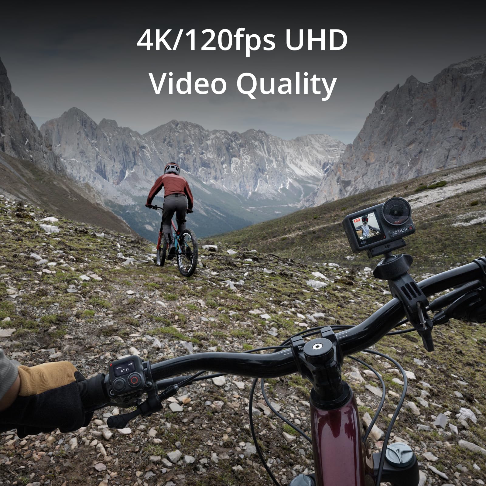 Dji Osmo Action 4 Motorcycling/Mountain Cycling Combo, Action Camera 4K With 155 Fov, 1/1.3-Inch Sensor, Stabilization, With Che