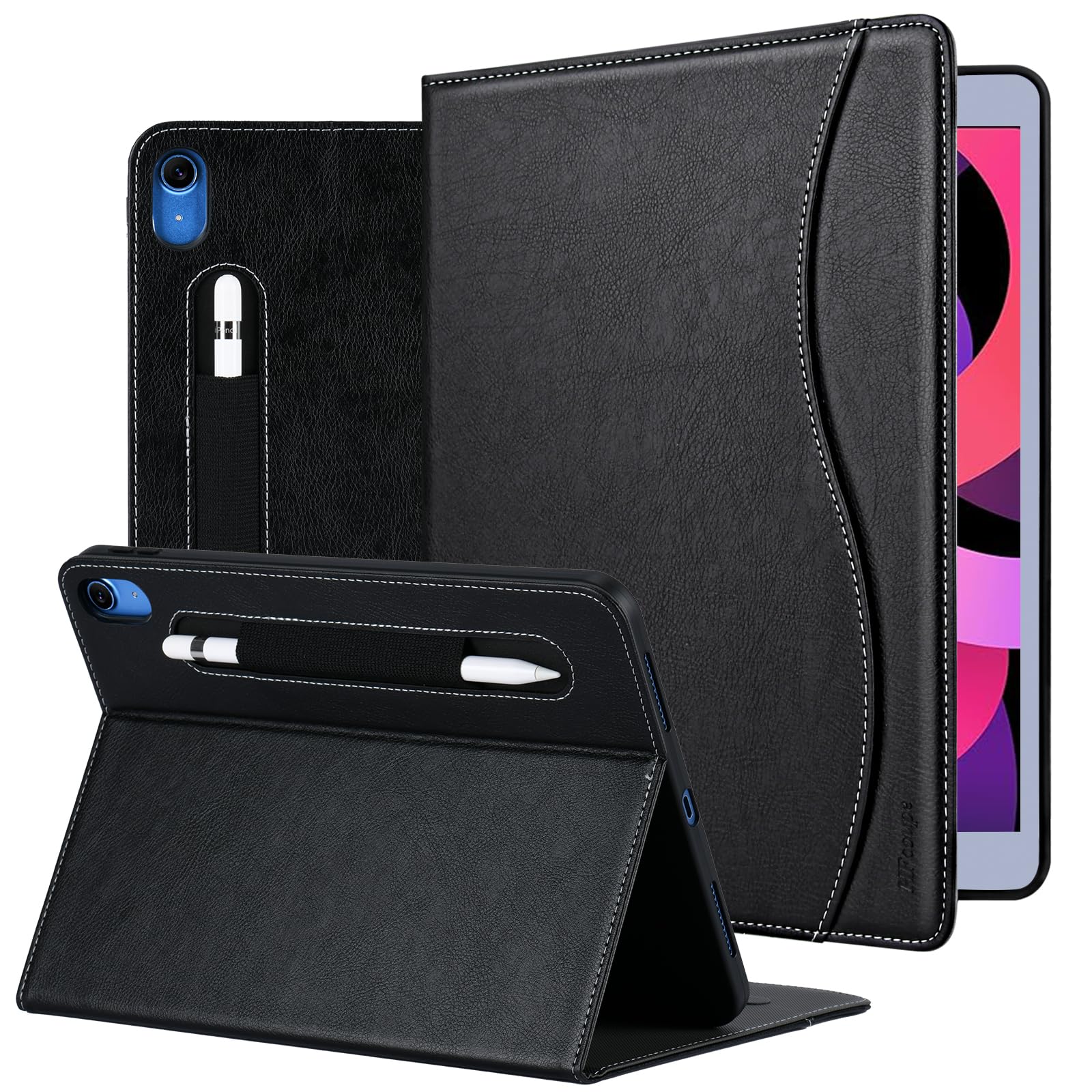 HFcoupe for iPad Air 11 inch M3 / M2 Case (2025 & 2024), 10.9 Inch iPad Case 5th/4th Generation Air 2022 & 2020 with Pocket & Ma