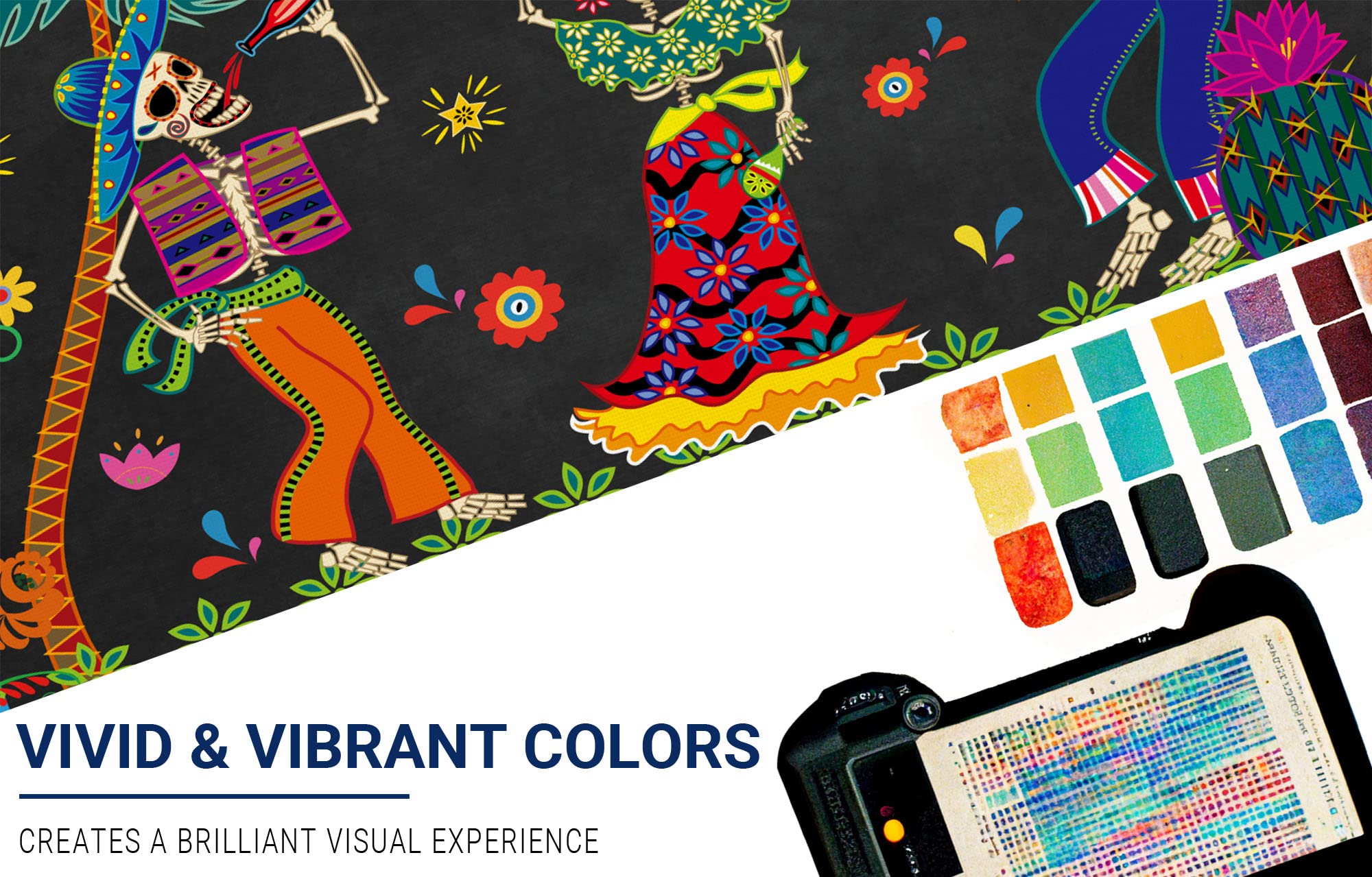 Allenjoy Day Of The Dead Backdrop For Mexican Fiesta Sugar Skull Photography Background Dia De Los Muertos Dress Up Birthday Party Supplies Fiesta Banner Table Decor Decoration Photo Booth Shoot