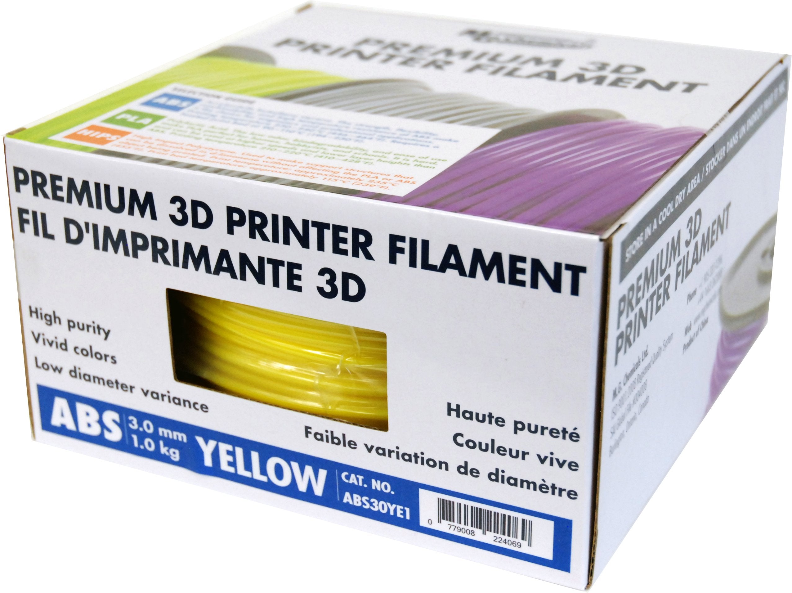 Mg Chemicals Yellow Abs 3D Printer Filament, 2.85 Mm, 1 Kg Spool